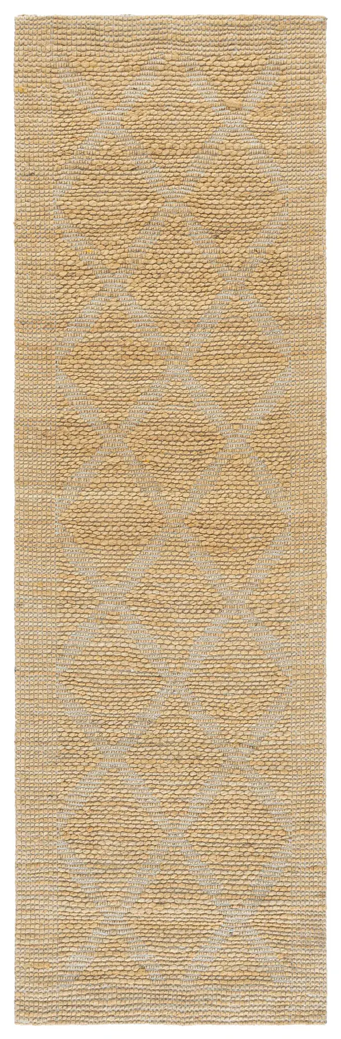 Natural Fiber Diamond Trellis Hand-Woven Rug