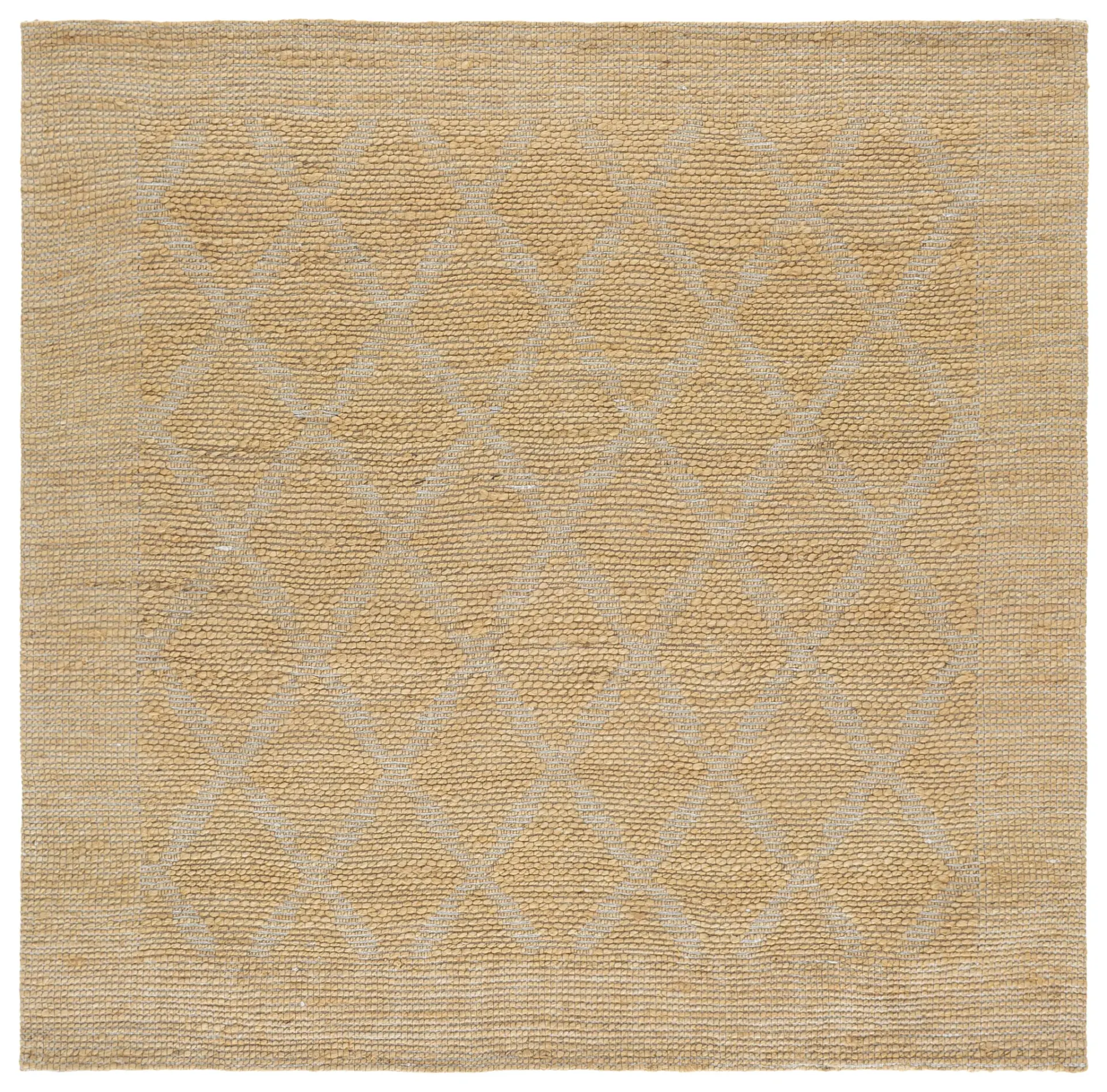 Natural Fiber Diamond Trellis Hand-Woven Rug