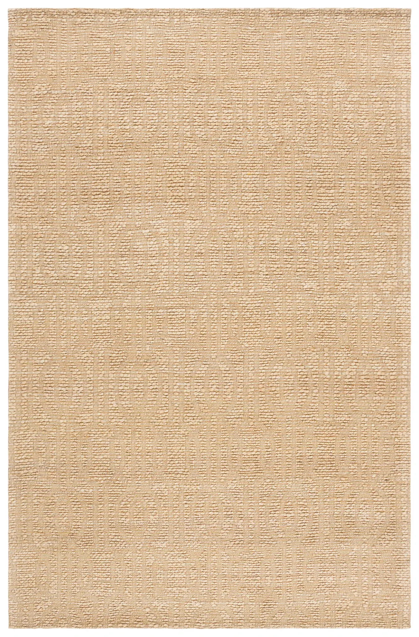 Natural Fiber Interlocking Rings Hand-Woven Rug