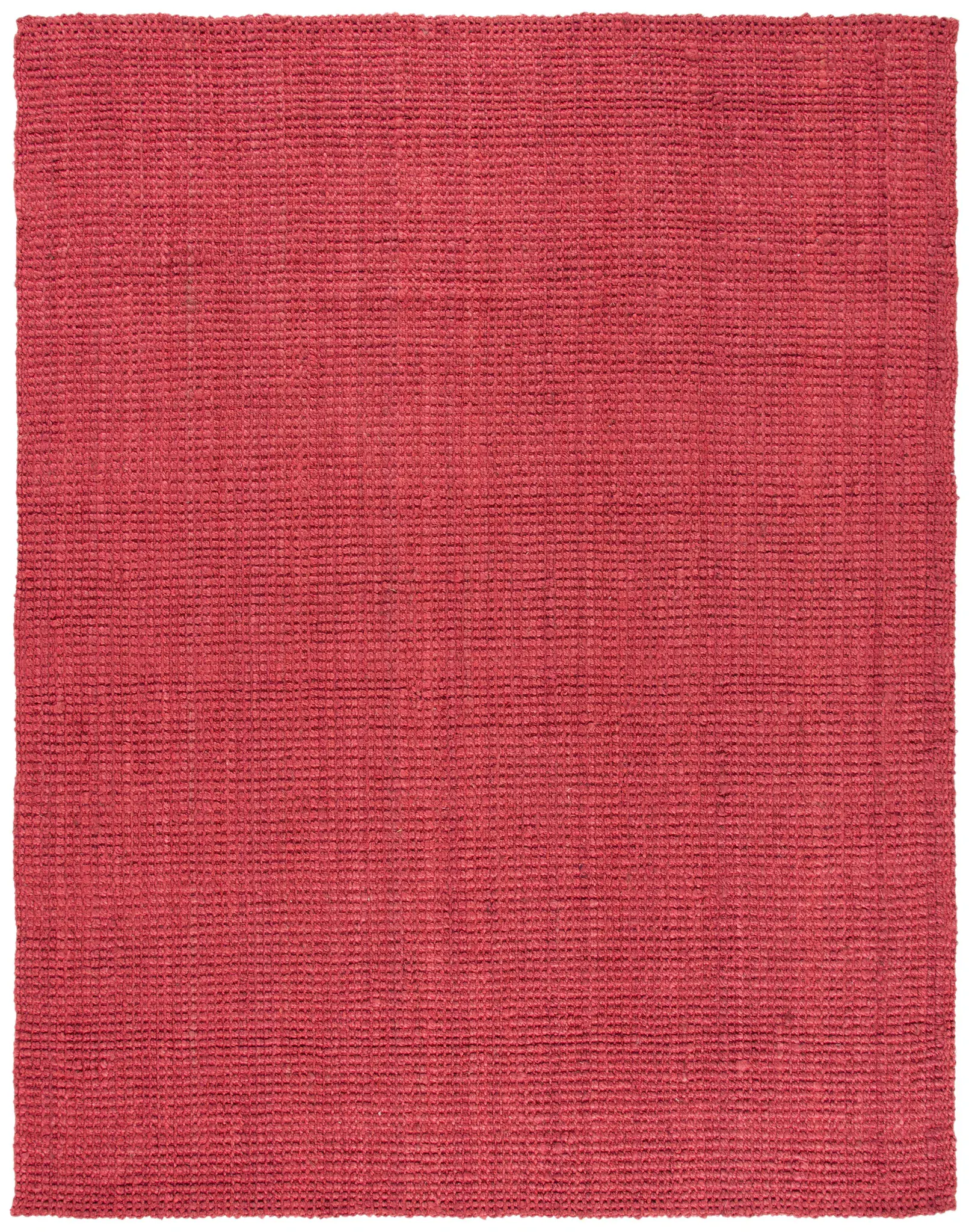 Natural Fiber Looped Ribbed Hand-Woven Jute Rug