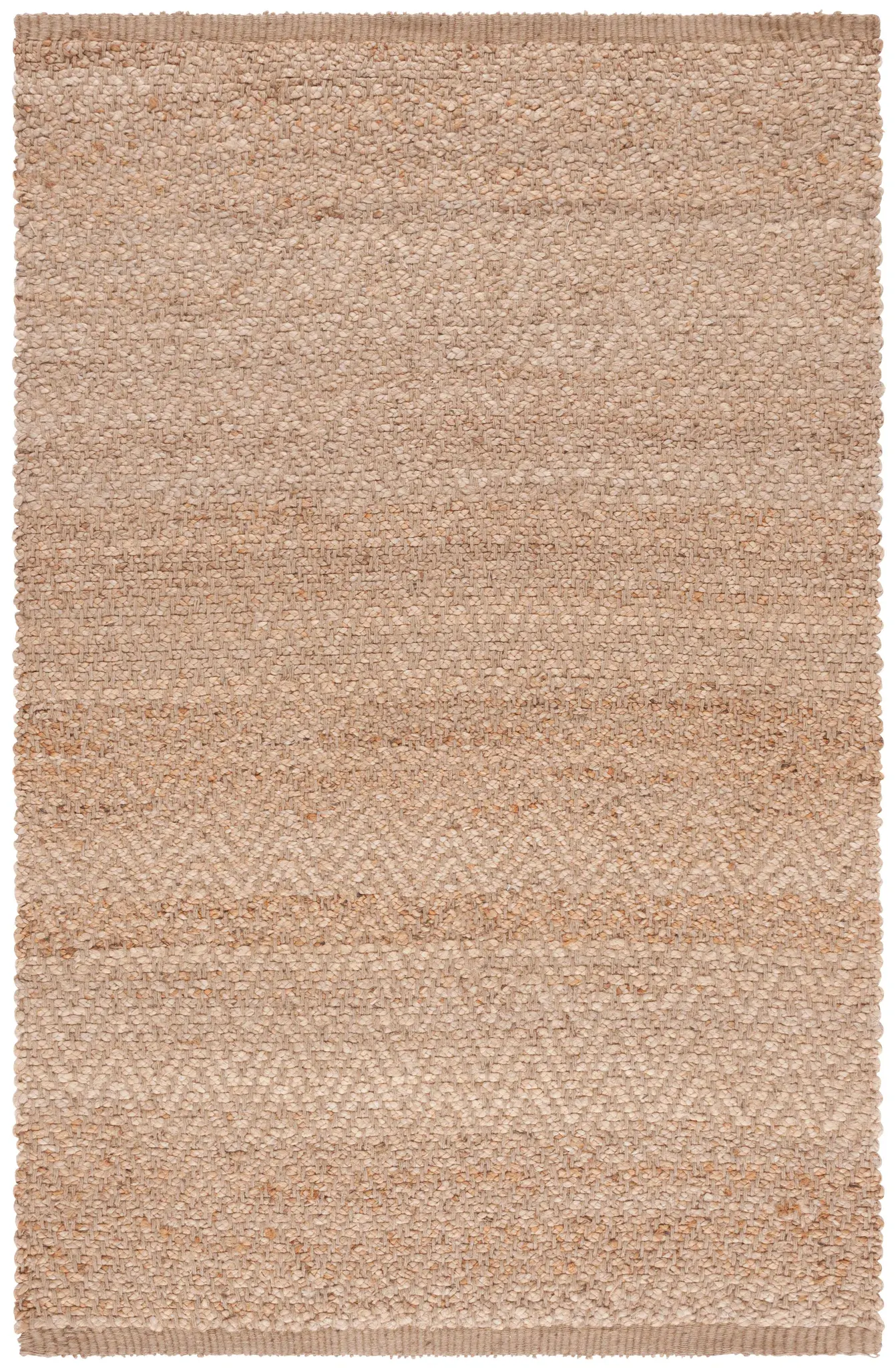 Natural Fiber Chevron Banded Hand-Woven Jute Rug