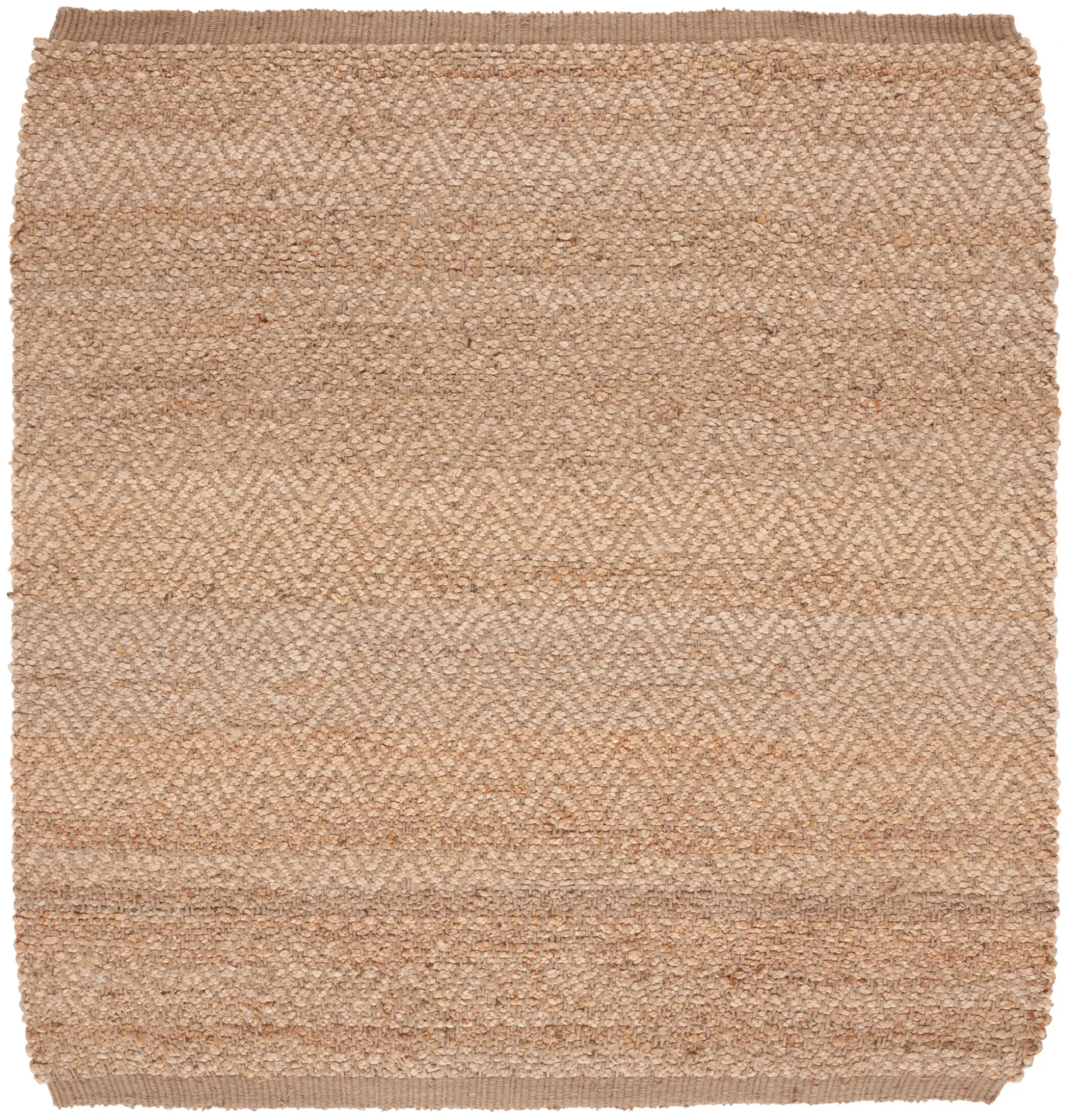 Natural Fiber Chevron Banded Hand-Woven Jute Rug