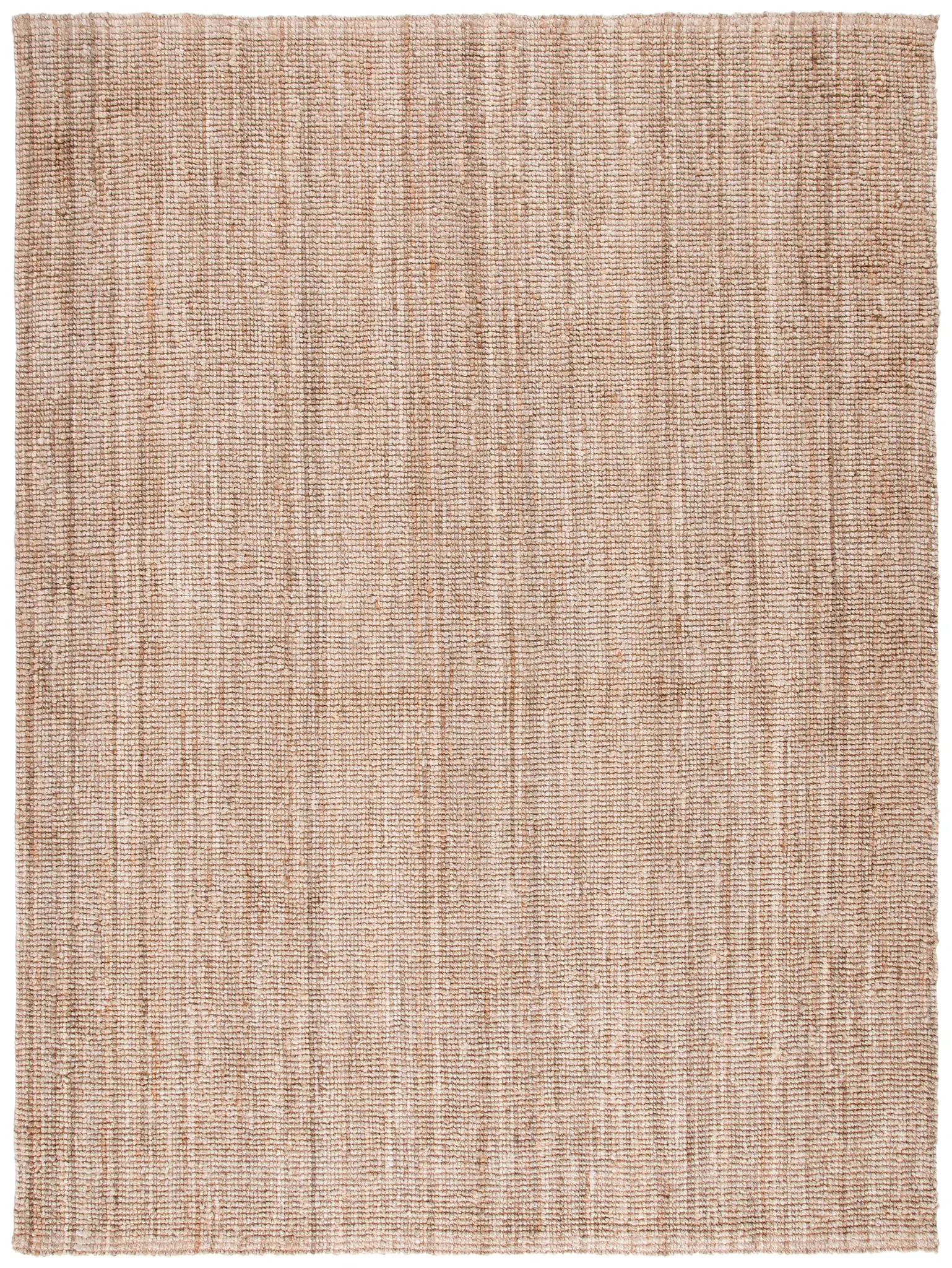 Natural Fiber Striated Ribbed Hand-Woven Jute Rug