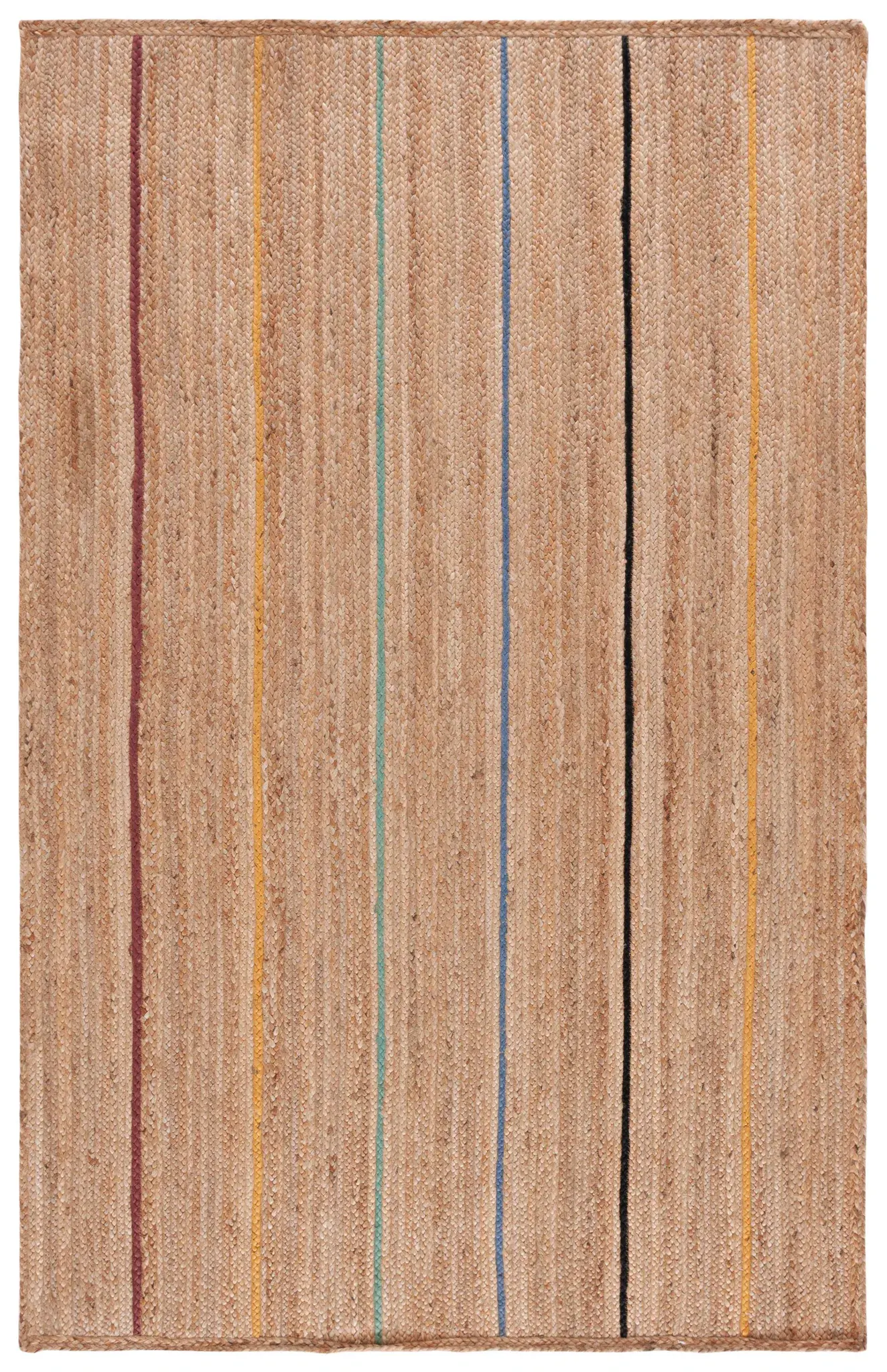 Natural Fiber Pinstripe Flatweave Jute Rug