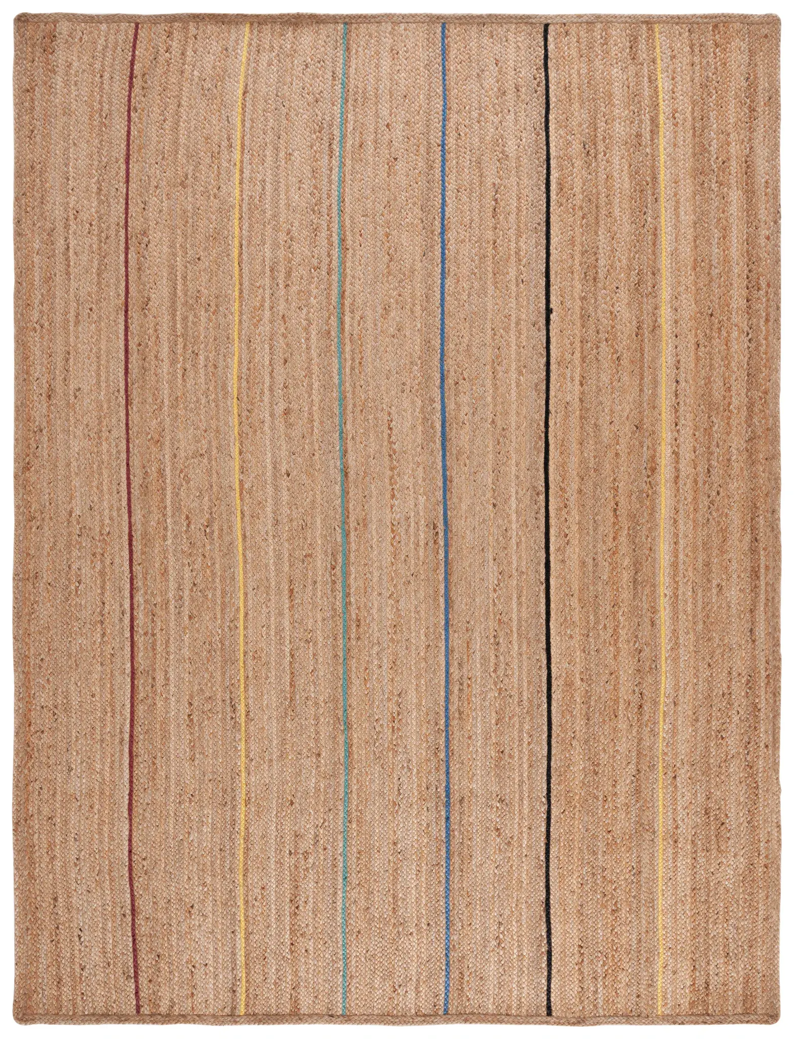 Natural Fiber Pinstripe Flatweave Jute Rug