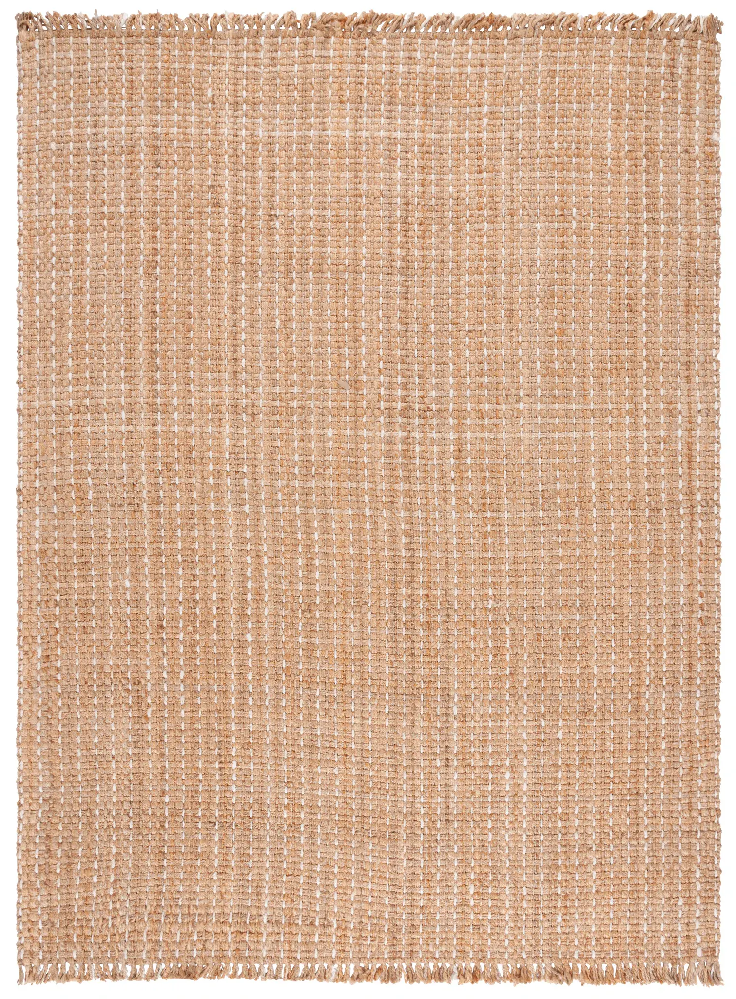 Natural Fiber Gridwork Hand-Woven Jute Rug
