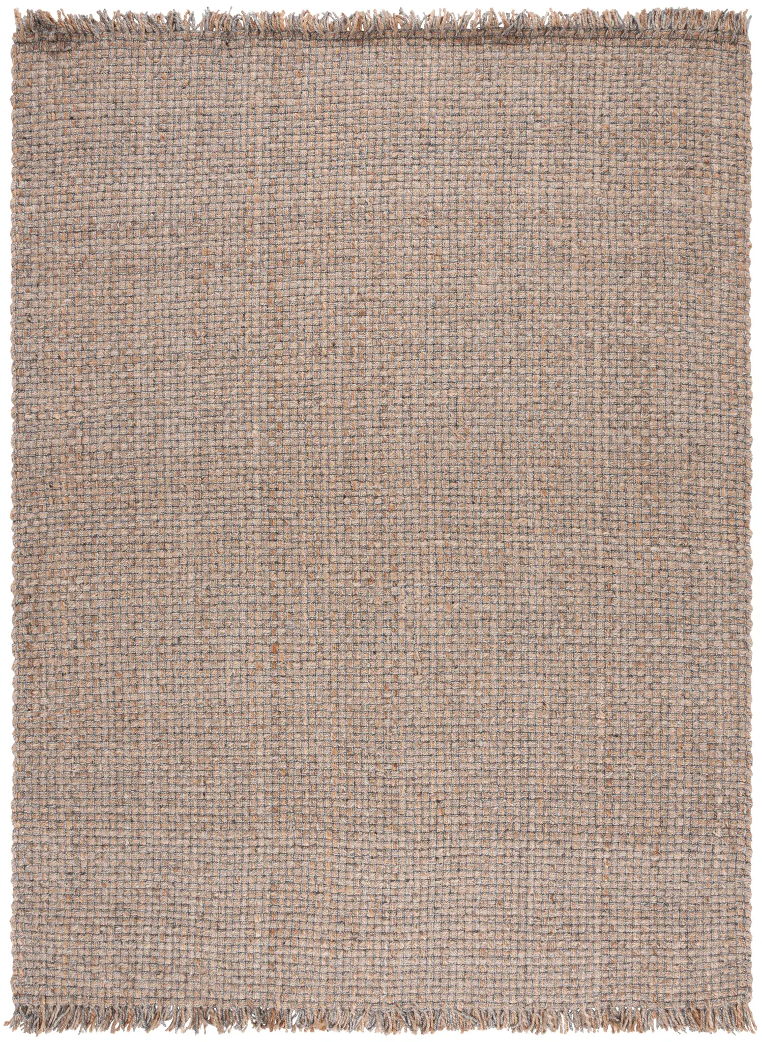 Natural Fiber Grid Hand-Woven Rug