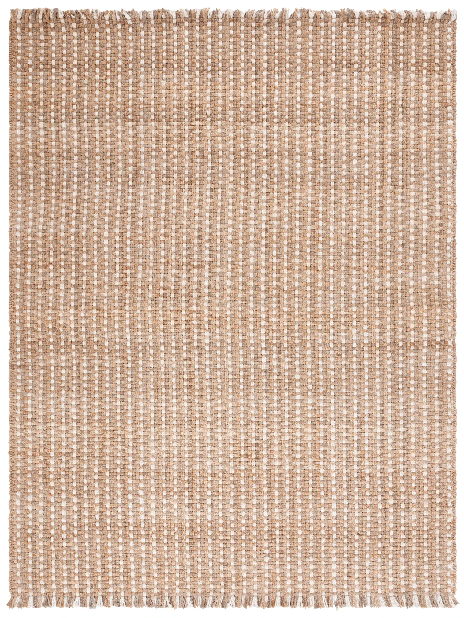 Natural Fiber Hand-Woven Grid Jute Rug