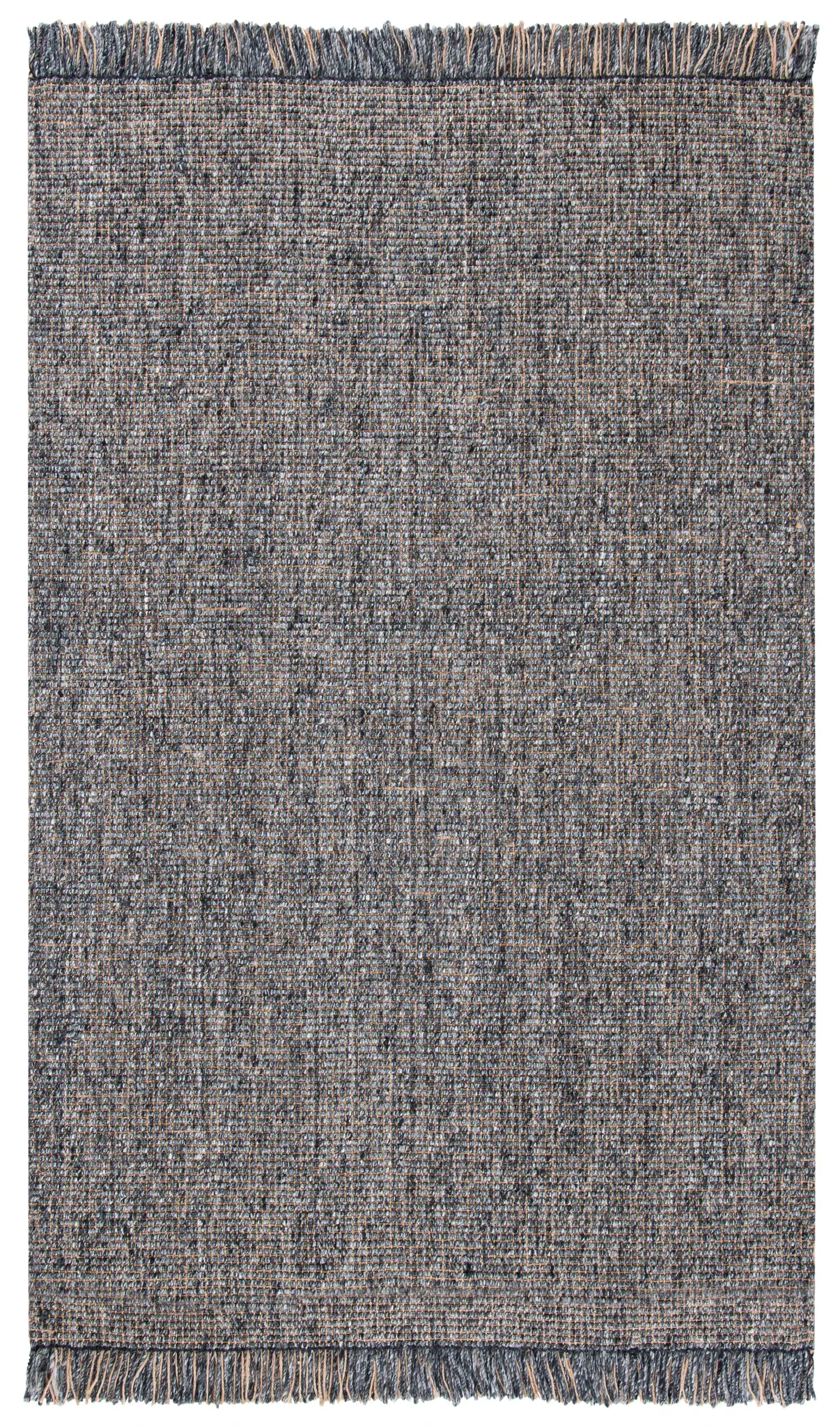 Natural Fiber Ribbed Hand-Woven Shag Rug