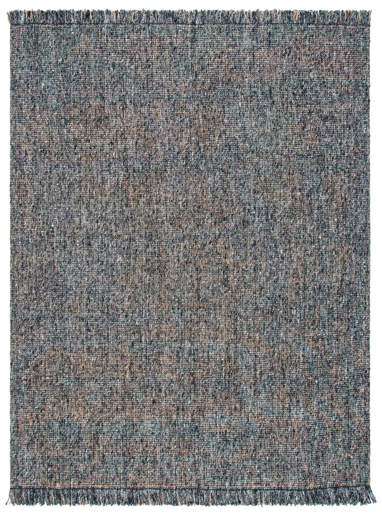 Natural Fiber Ribbed Hand-Woven Shag Rug