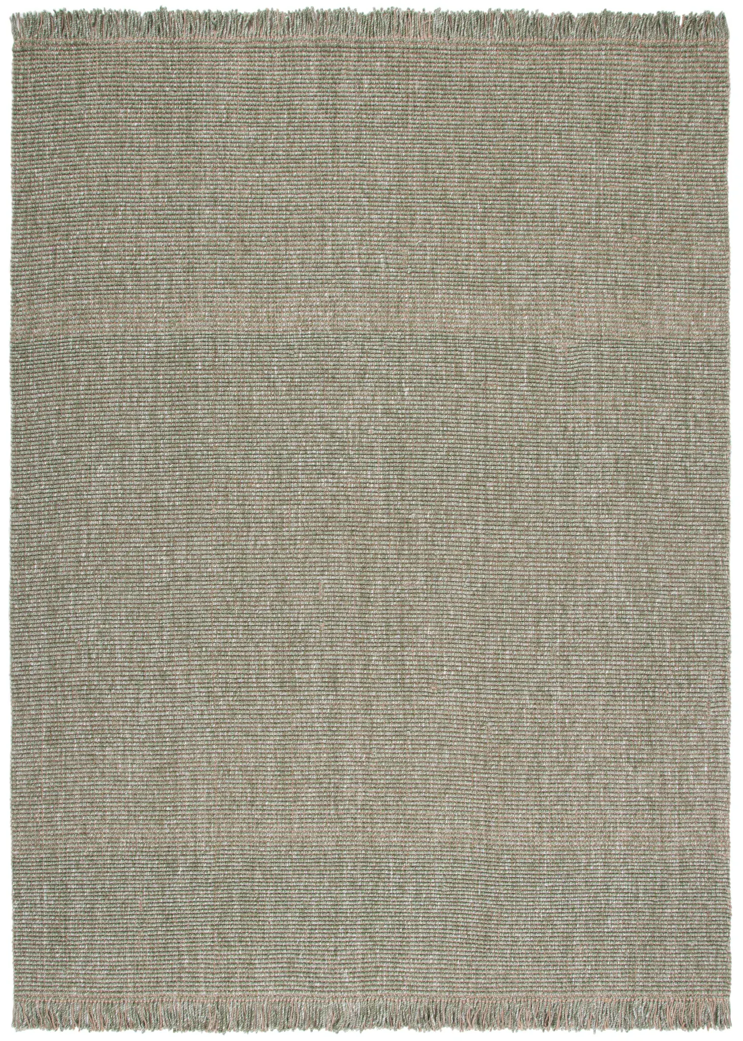 Natural Fiber Ribbed Hand-Woven Shag Rug