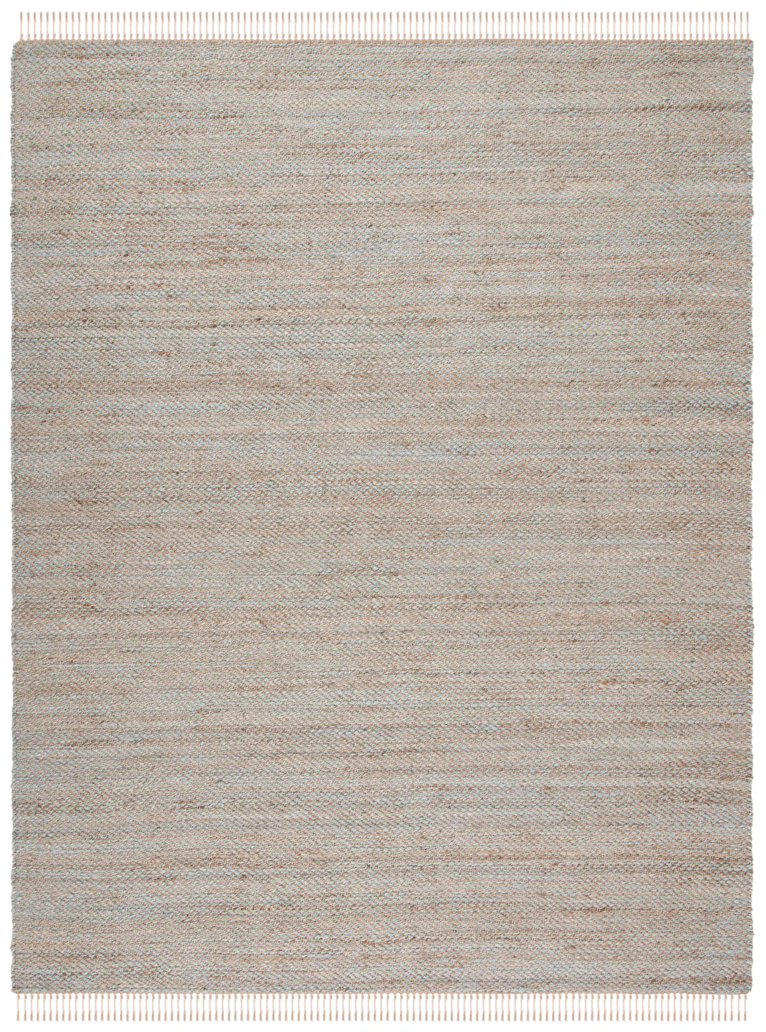 Natural Fiber Solid Fringed Hand-Woven Shag Jute Rug