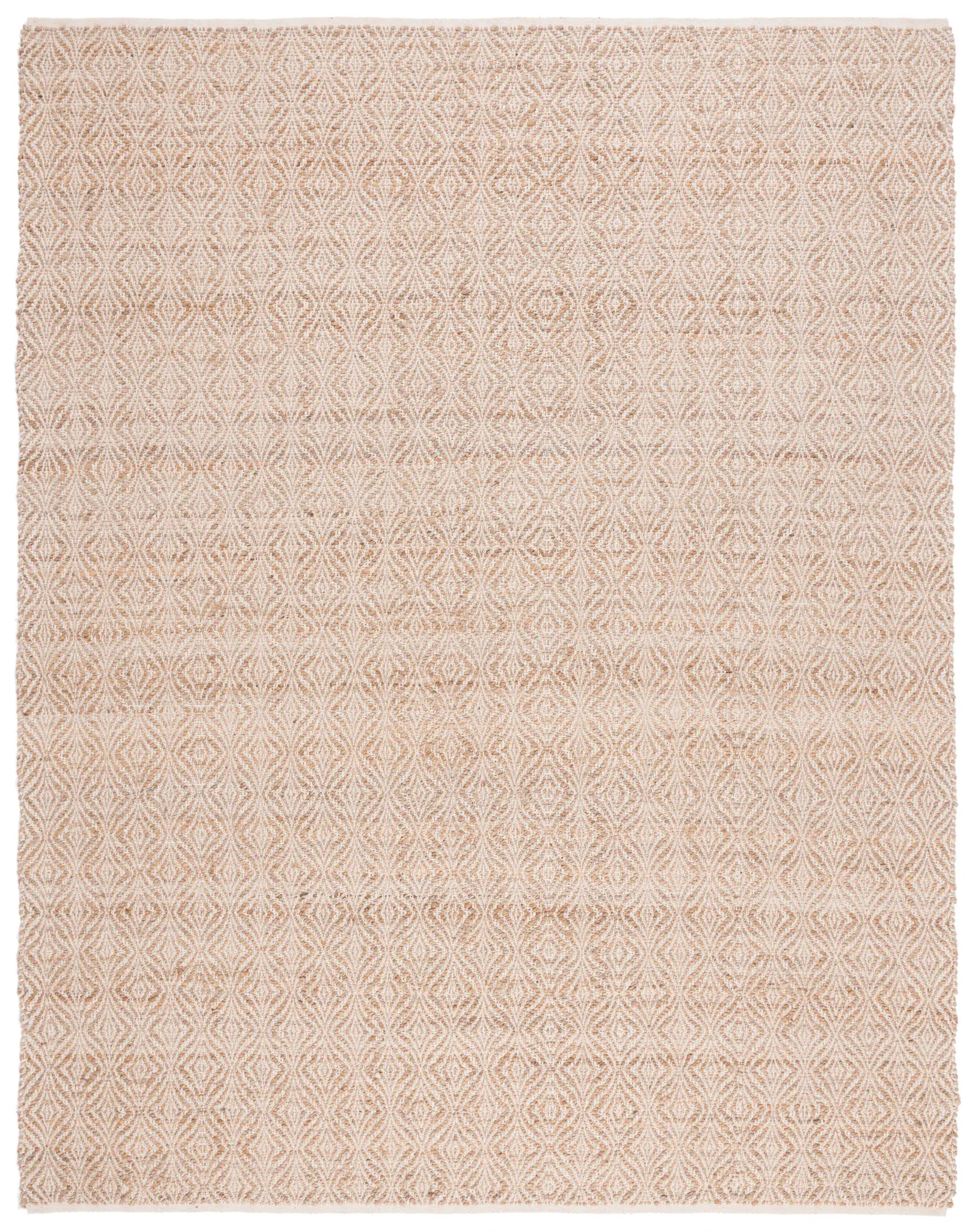 Natural Fiber Wavy Diamond Hand-Woven Jute Rug