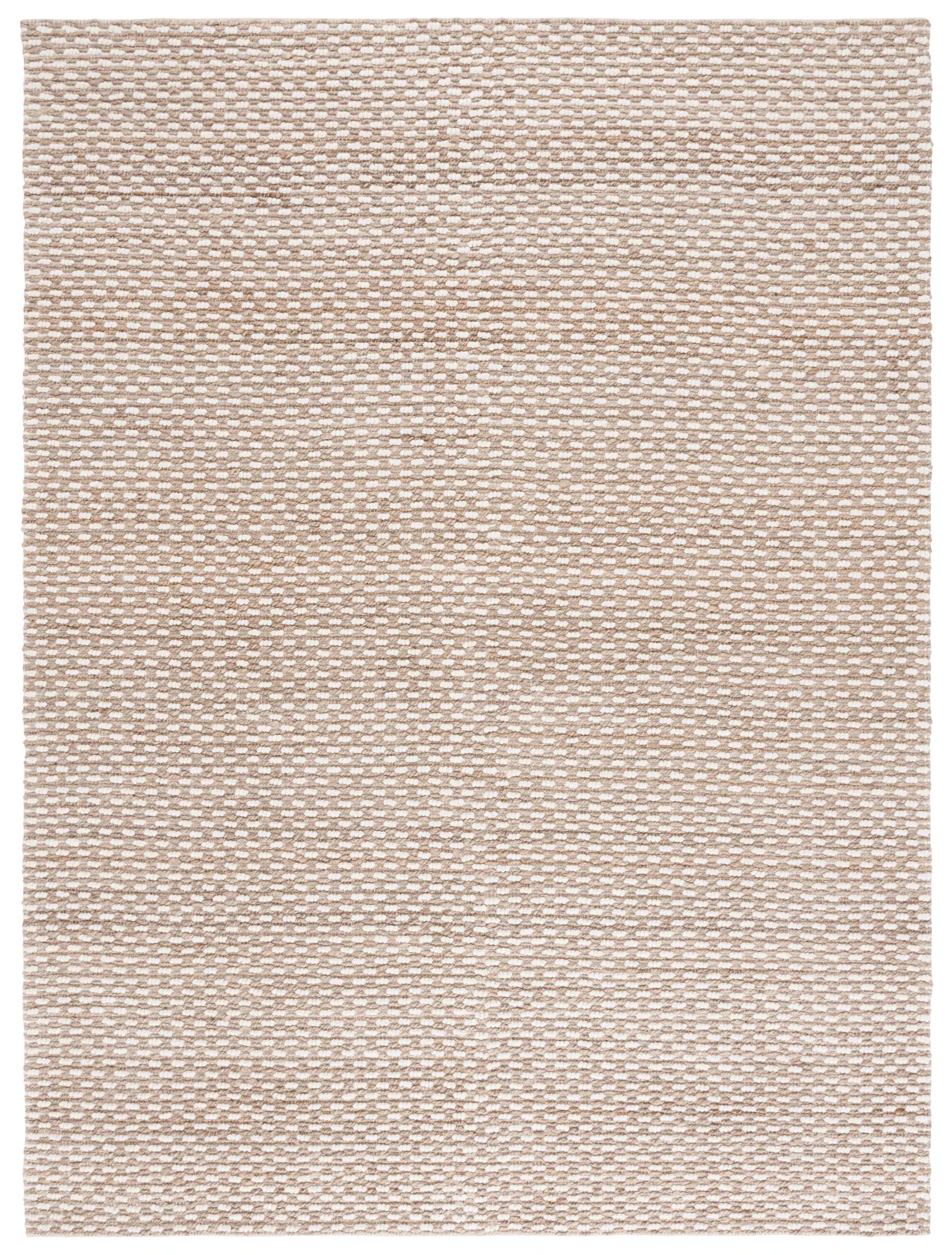 Natural Fiber Pebbled Row Hand-Woven Jute Rug