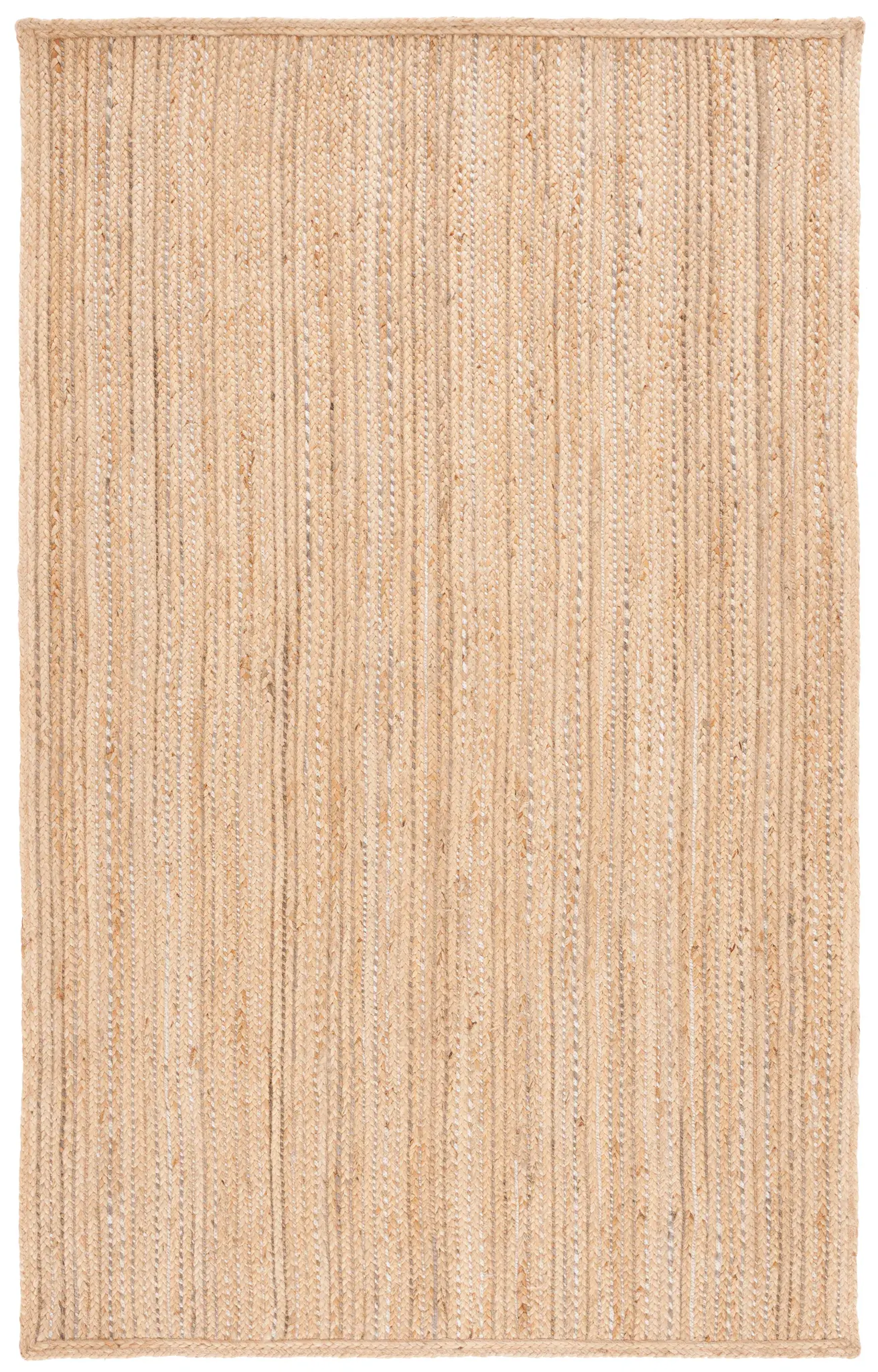 Natural Fiber Striped Flatweave Jute Rug