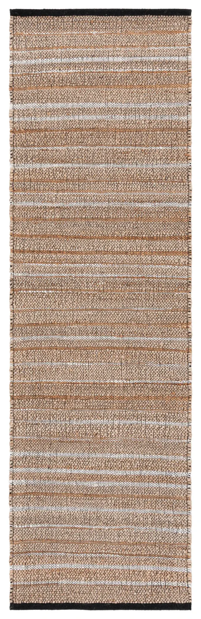 Natural Fiber Linear Stripe Flatweave Jute Rug