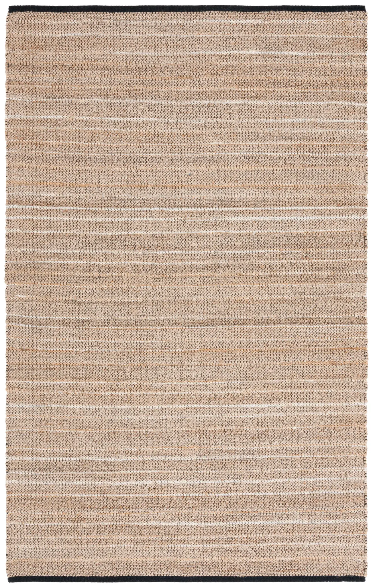 Natural Fiber Linear Stripe Flatweave Jute Rug