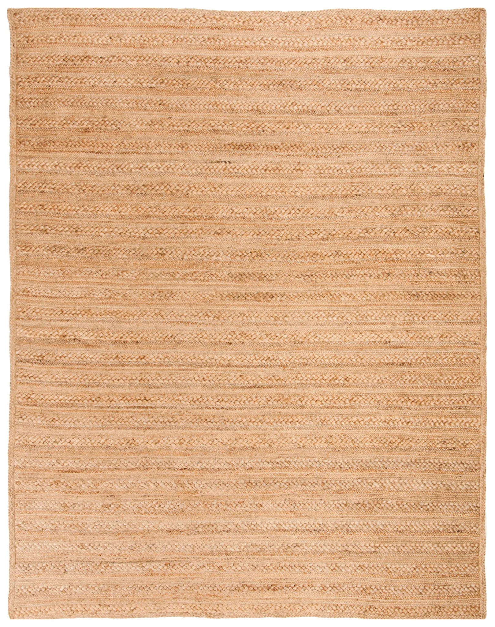 Natural Fiber Linear Stripe Braided Stripe Hand-Woven Jute Rug