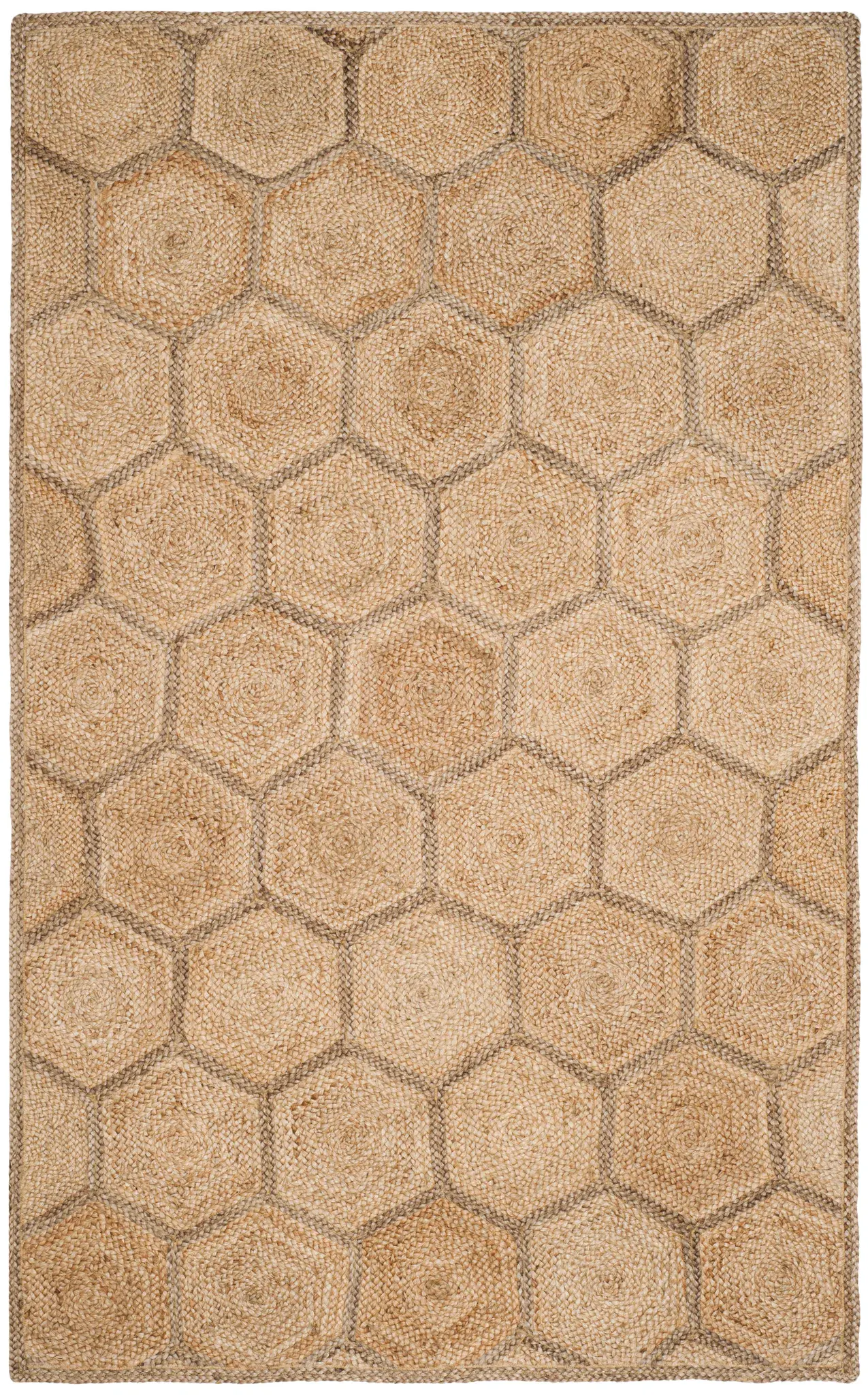 Natural Fiber Honeycomb Hand-Woven Jute Rug