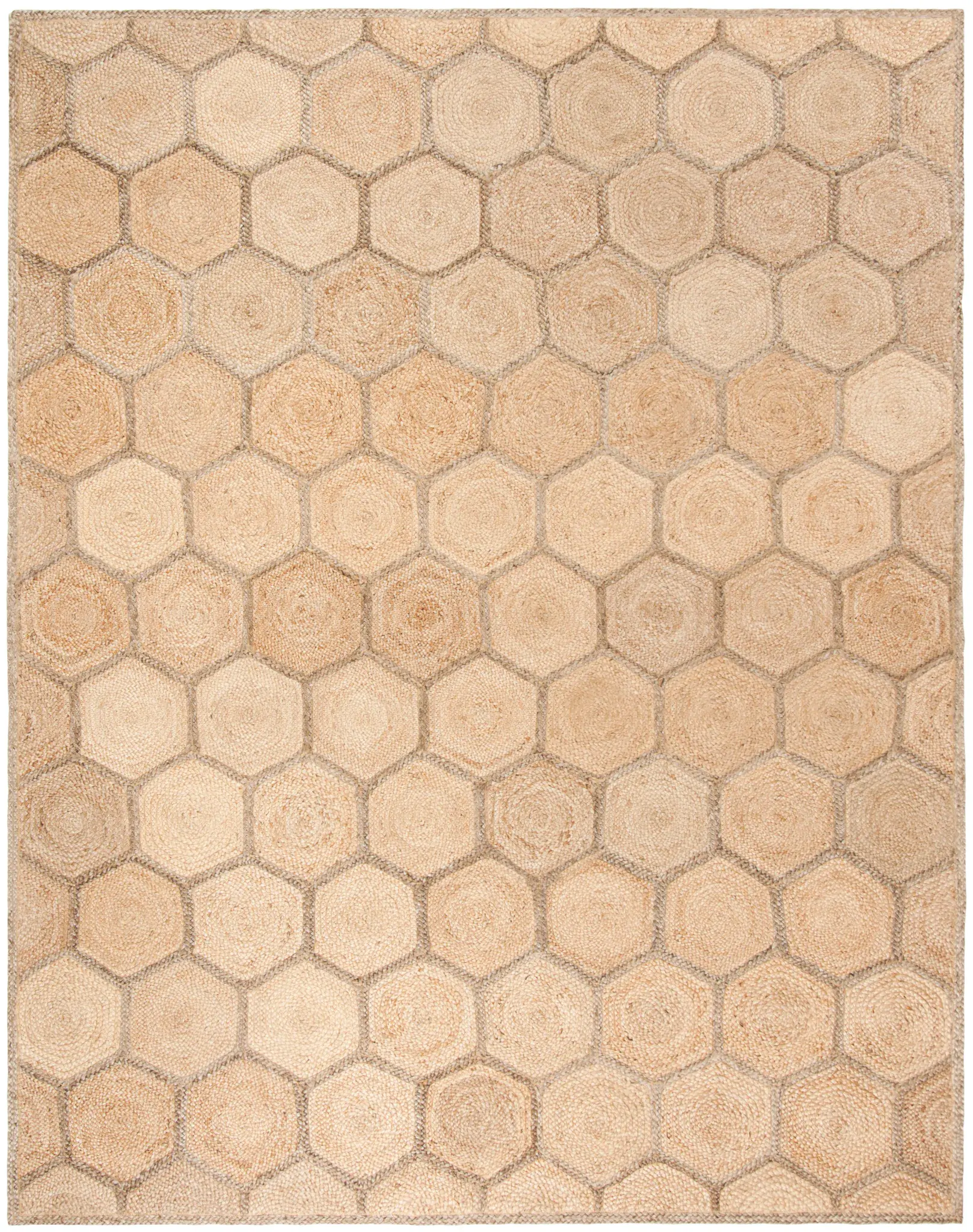 Natural Fiber Honeycomb Hand-Woven Jute Rug