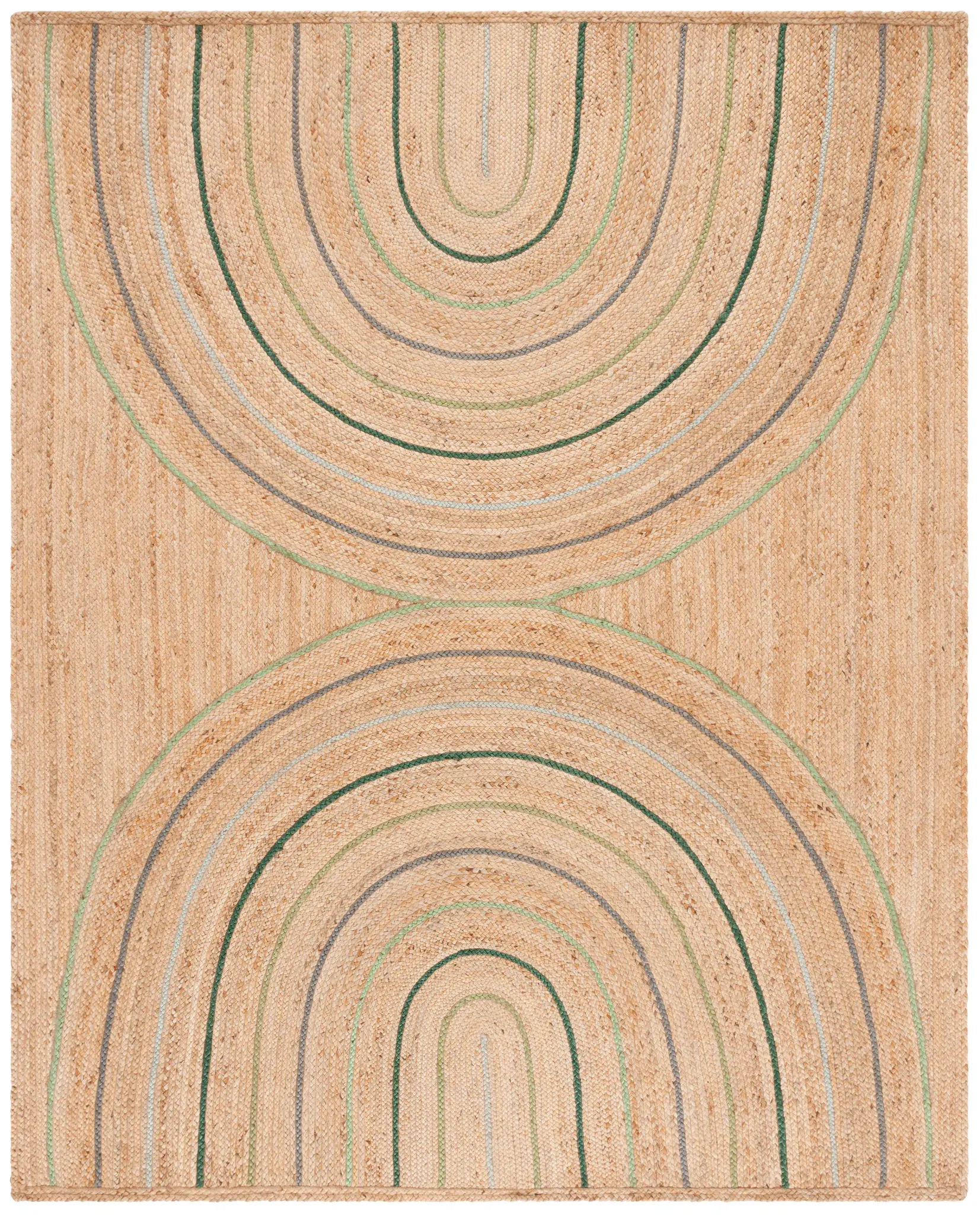 Natural Fiber Arched Flatweave Jute Rug