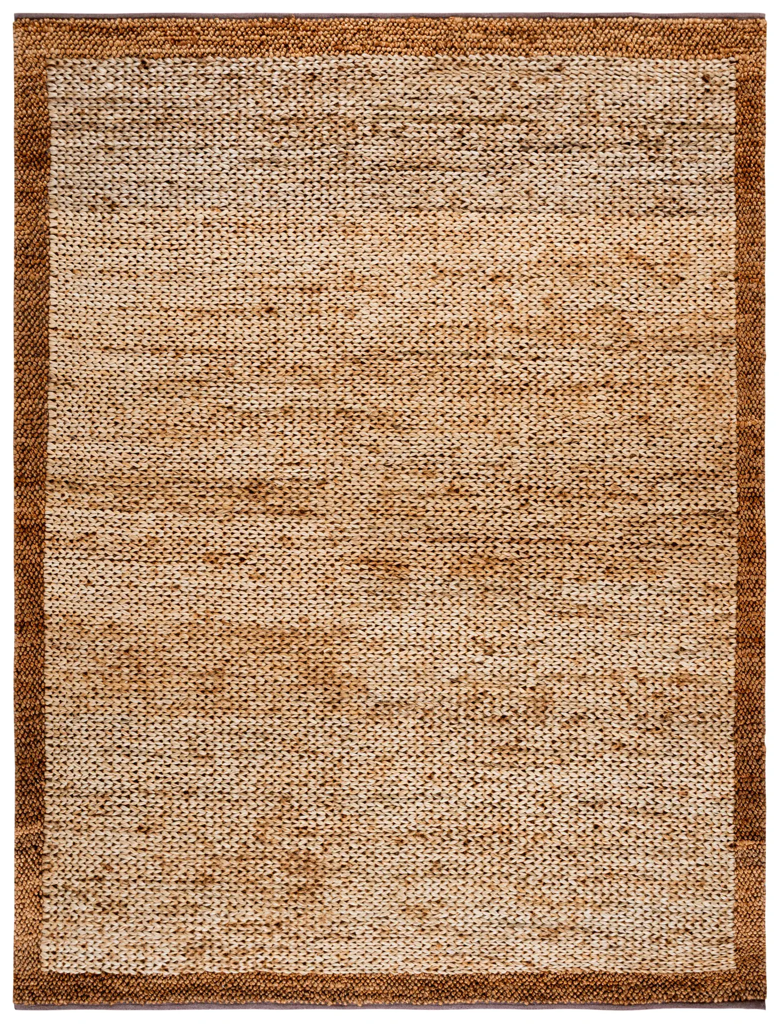 Natural Fiber Bordered Hand-Woven Jute Rug