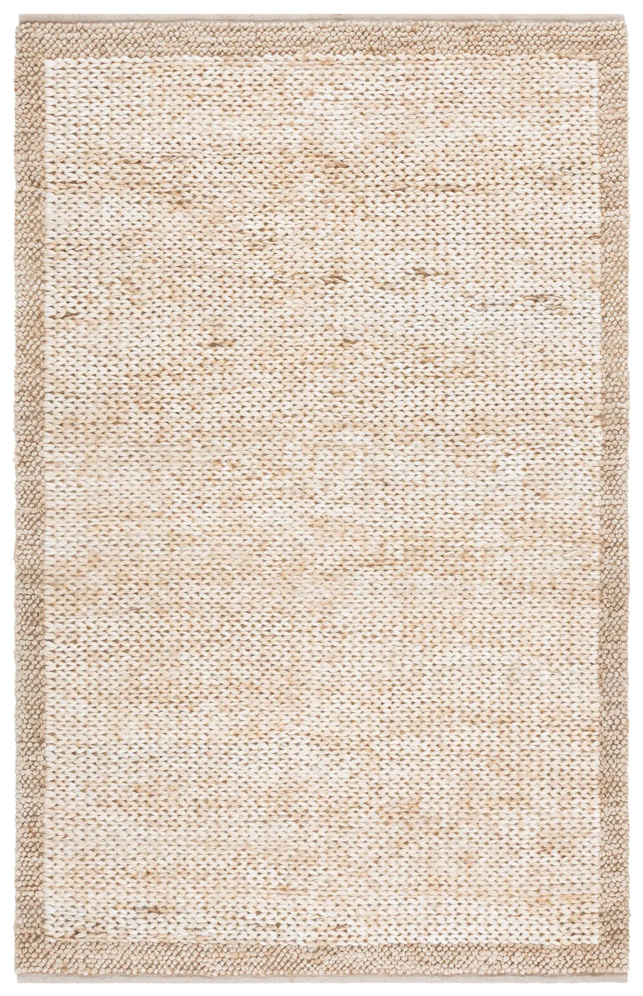 Natural Fiber Bordered Hand-Woven Jute Rug