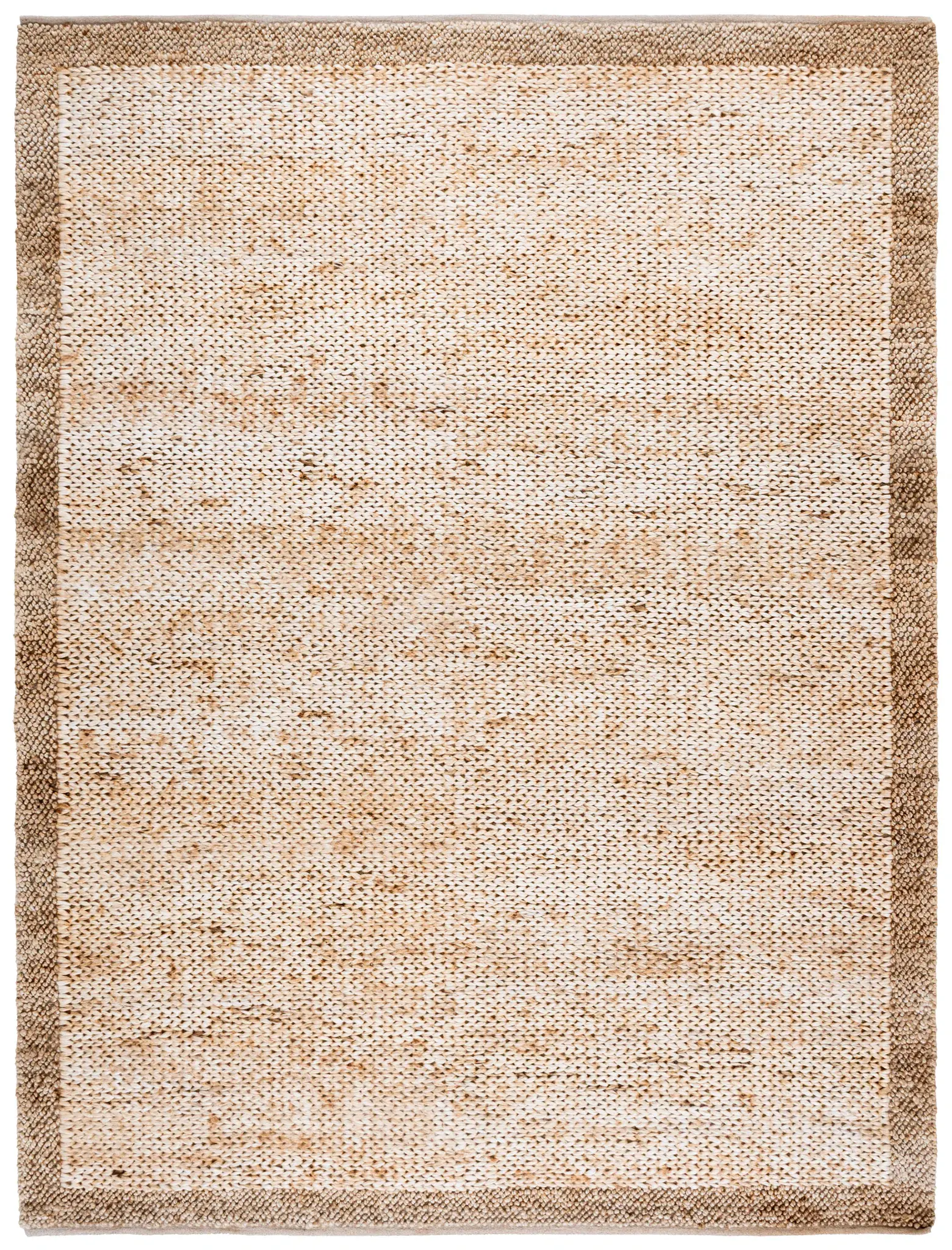 Natural Fiber Bordered Hand-Woven Jute Rug