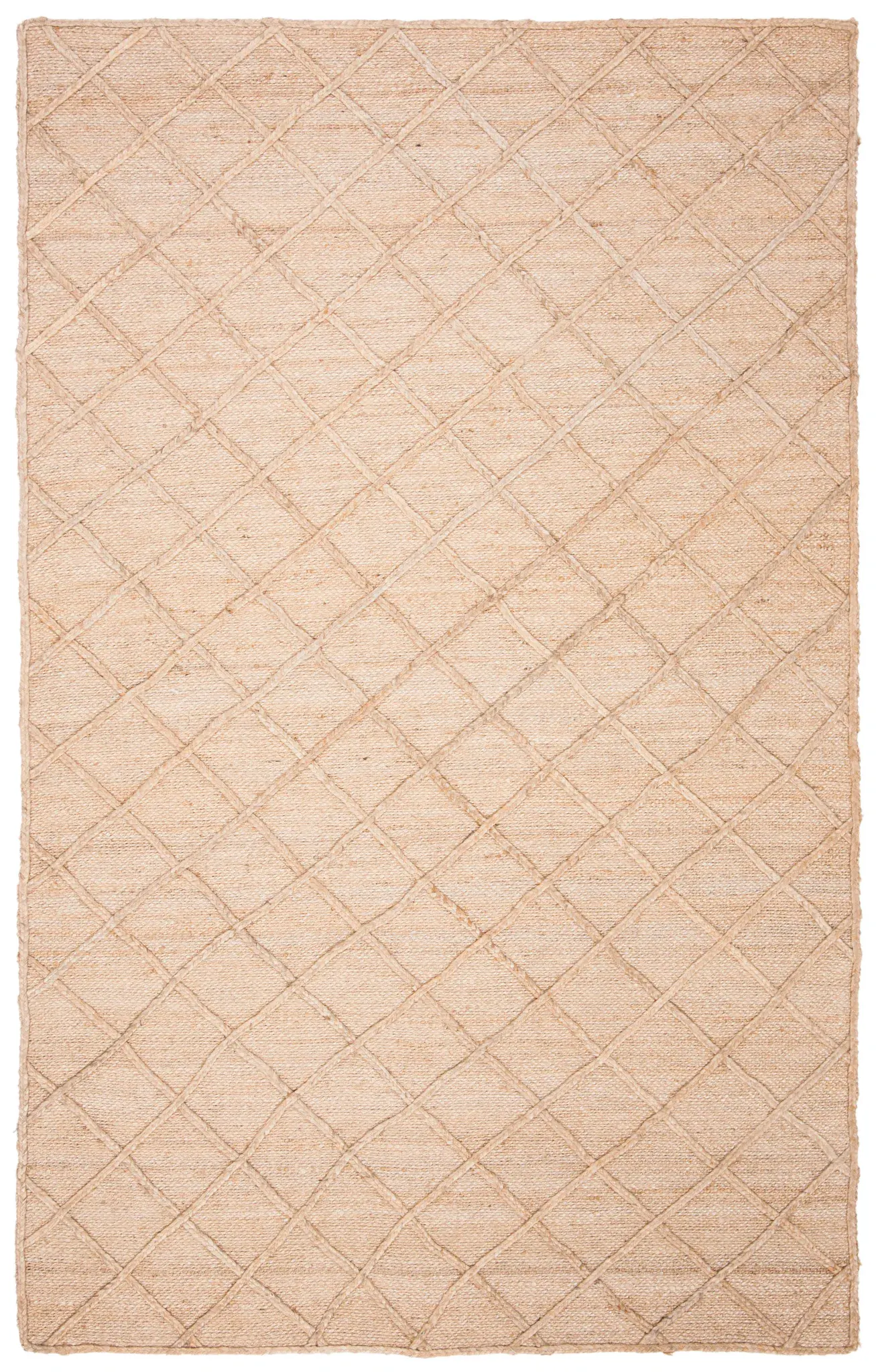 Natural Fiber Lattice Hand-Loomed Jute Rug