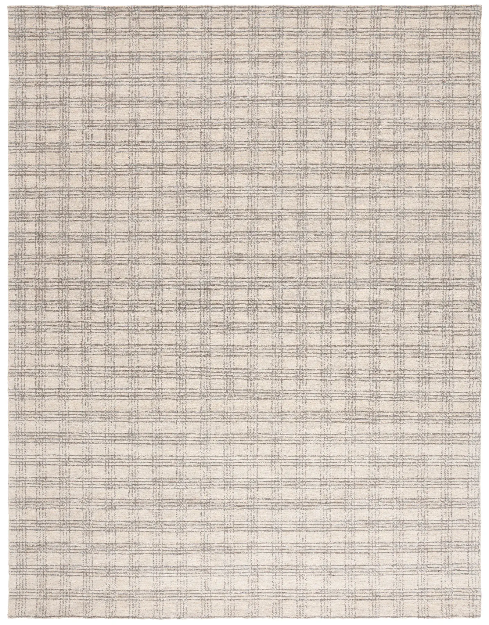 Natural Fiber Plaid Hand-Tufted Rug