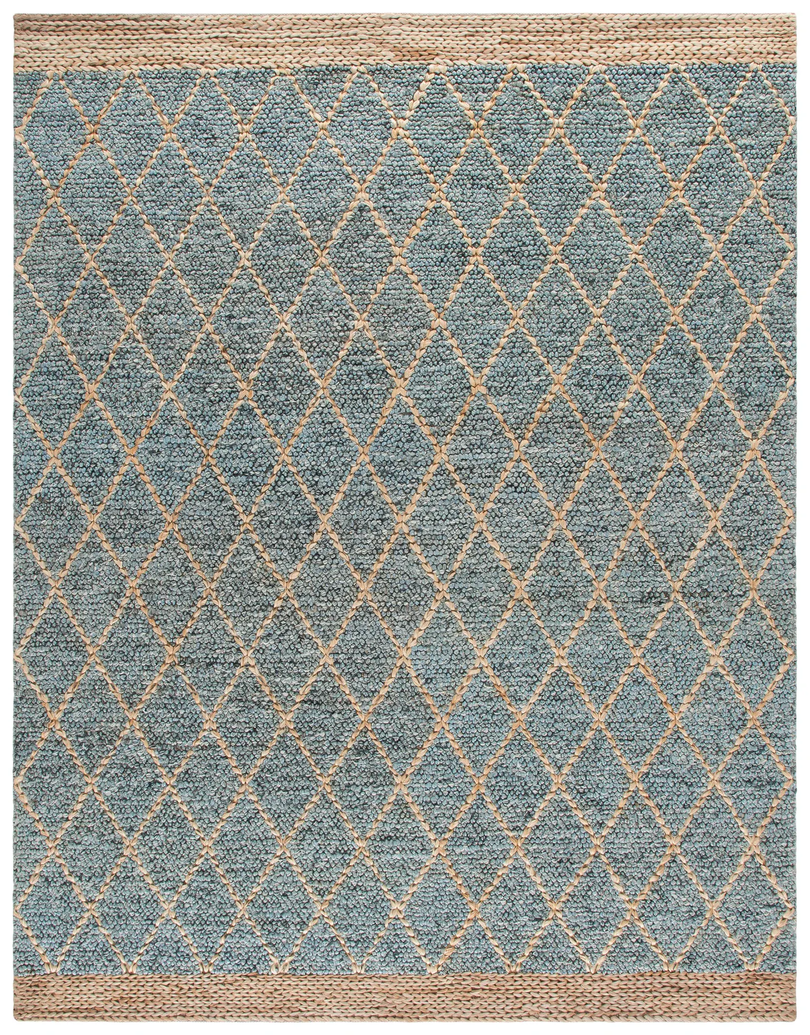 Natural Fiber Diamond Lattice Flatweave Rug