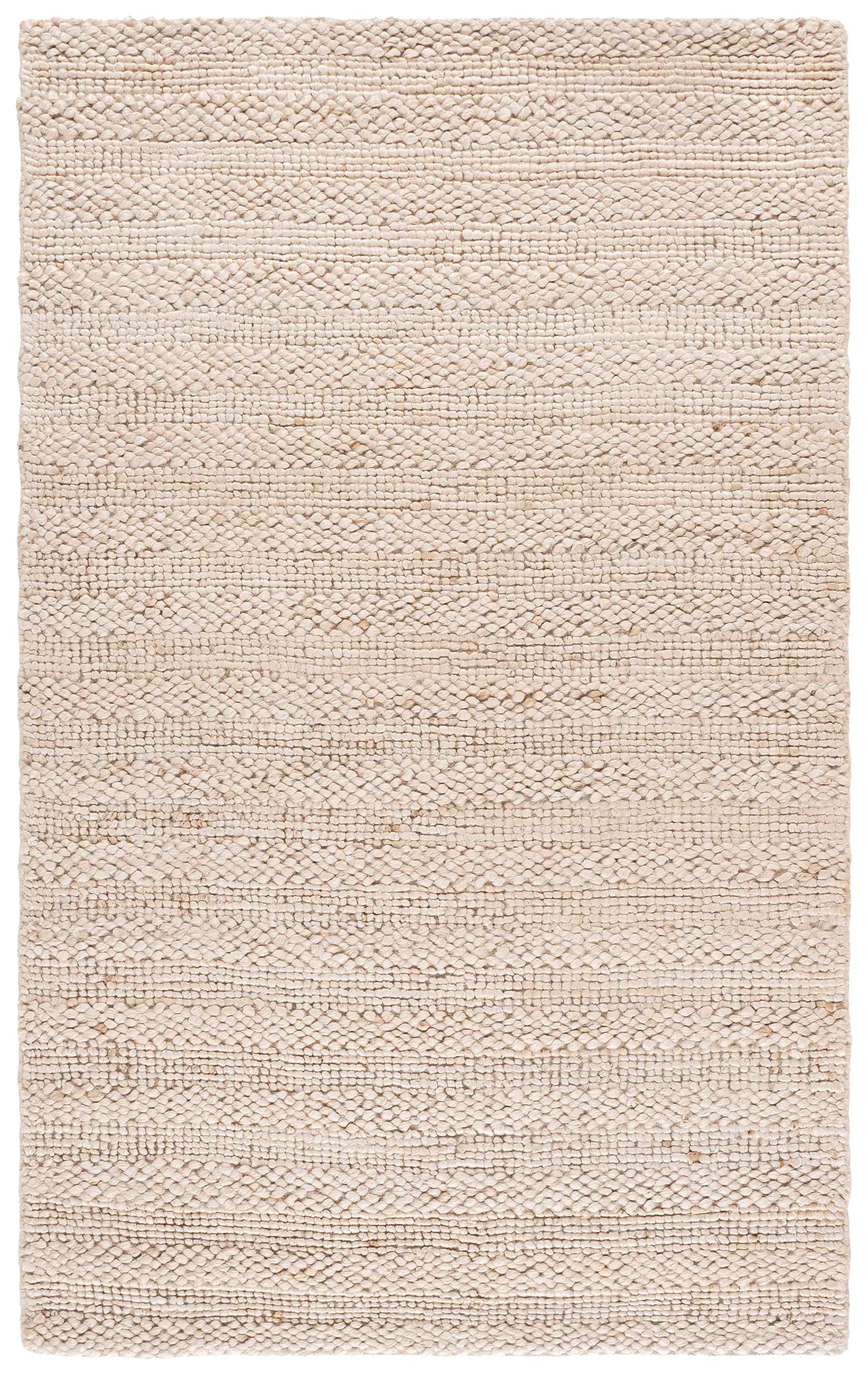 Natural Fiber Ribbed Stripe Flatweave Jute Rug
