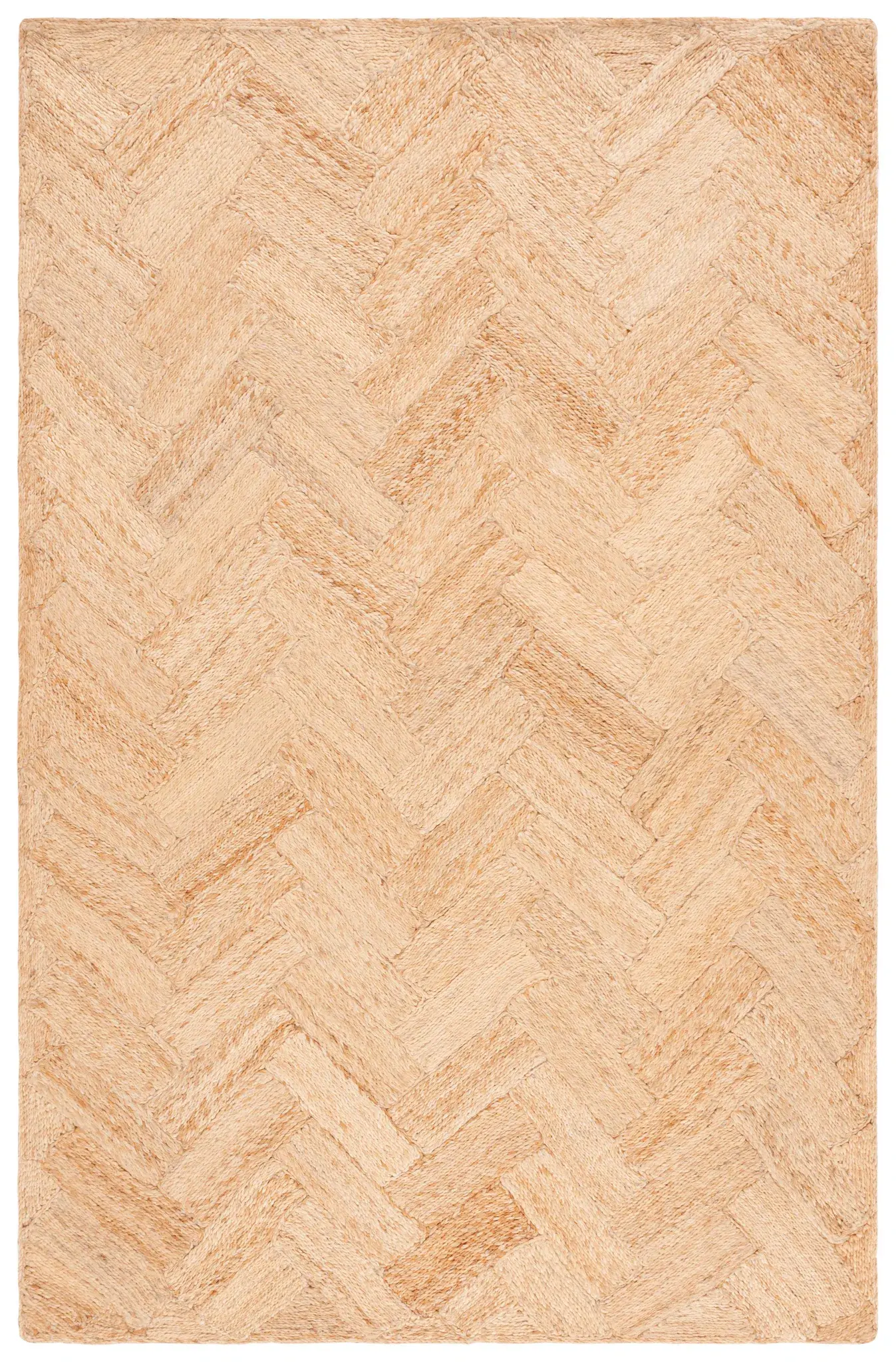 Natural Fiber Herringbone Hand-Loomed Jute Rug