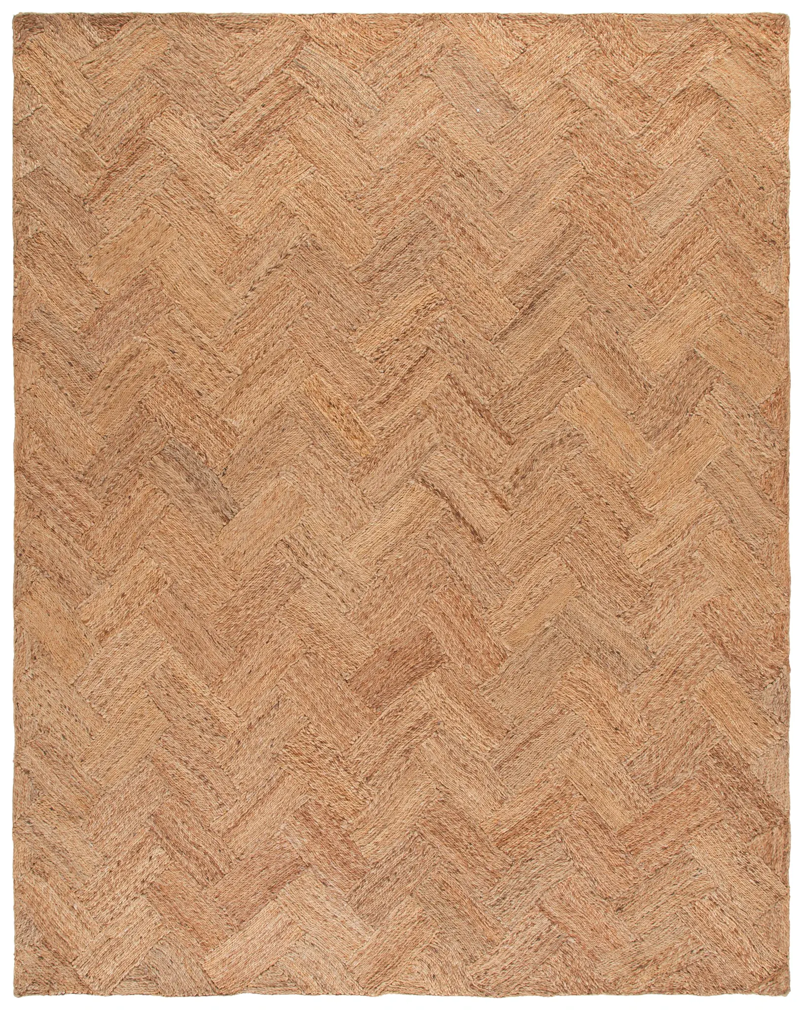 Natural Fiber Herringbone Hand-Loomed Jute Rug