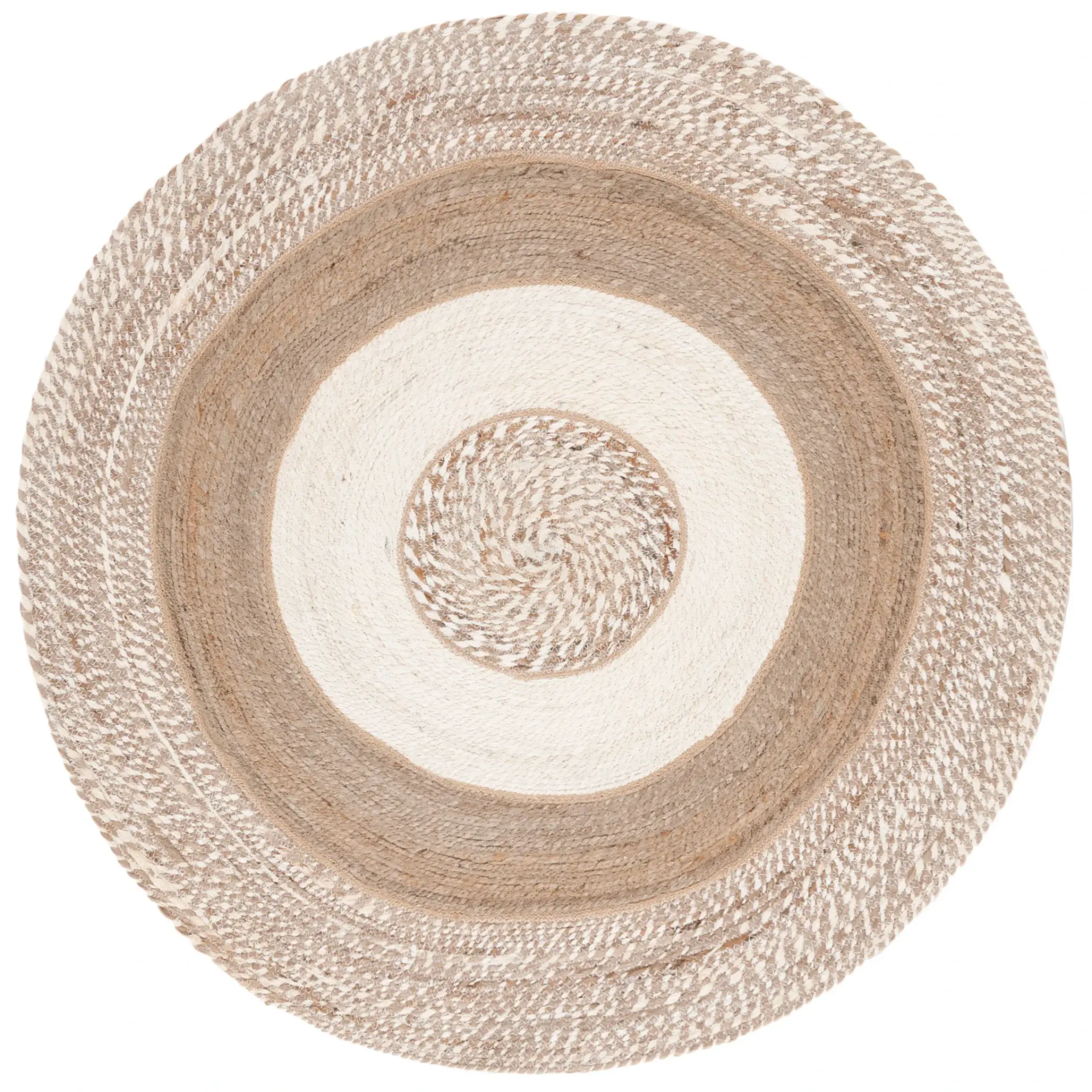 Natural Fiber Target Round Hand-Woven Jute Rug