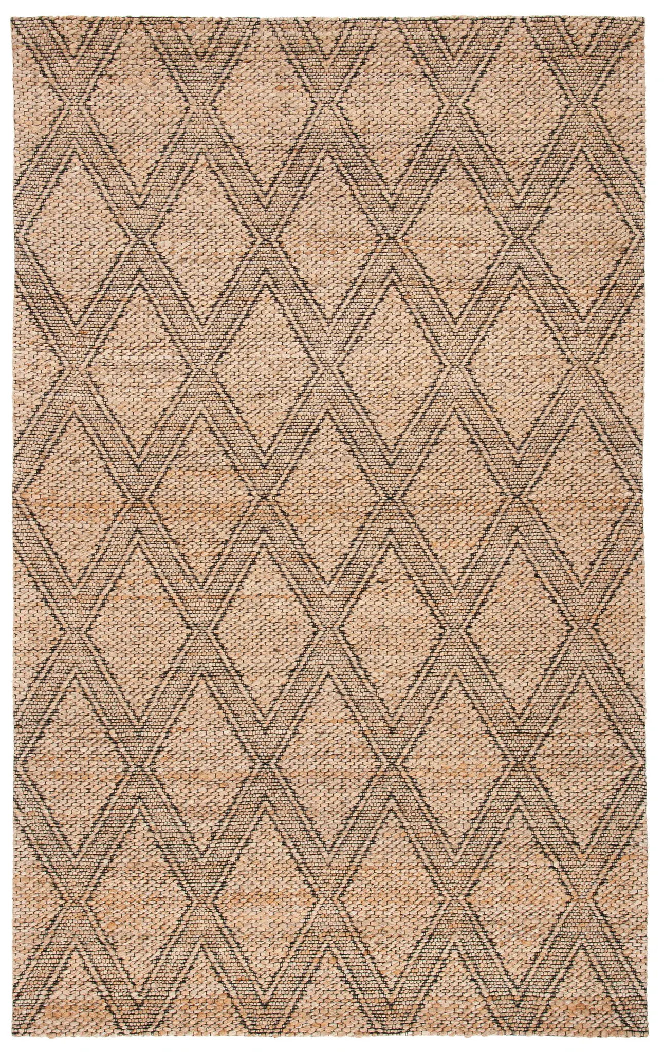 Natural Fiber Diamond Lattice Hand-Tufted Rug
