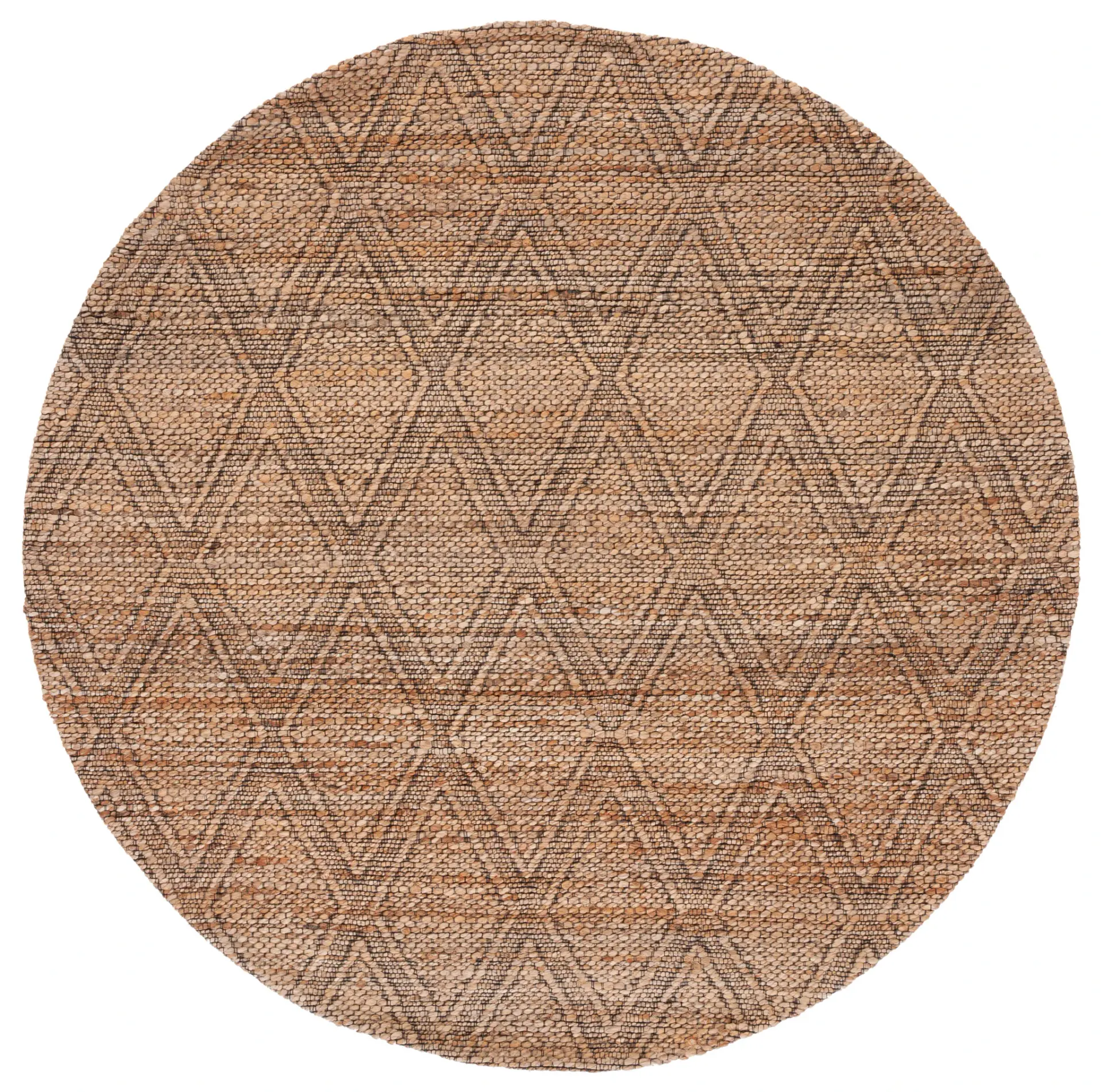 Natural Fiber Diamond Lattice Hand-Tufted Rug