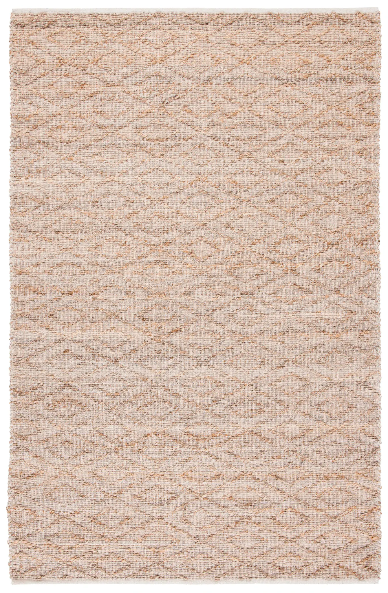 Natural Fiber Diamond Trellis Flatweave Rug