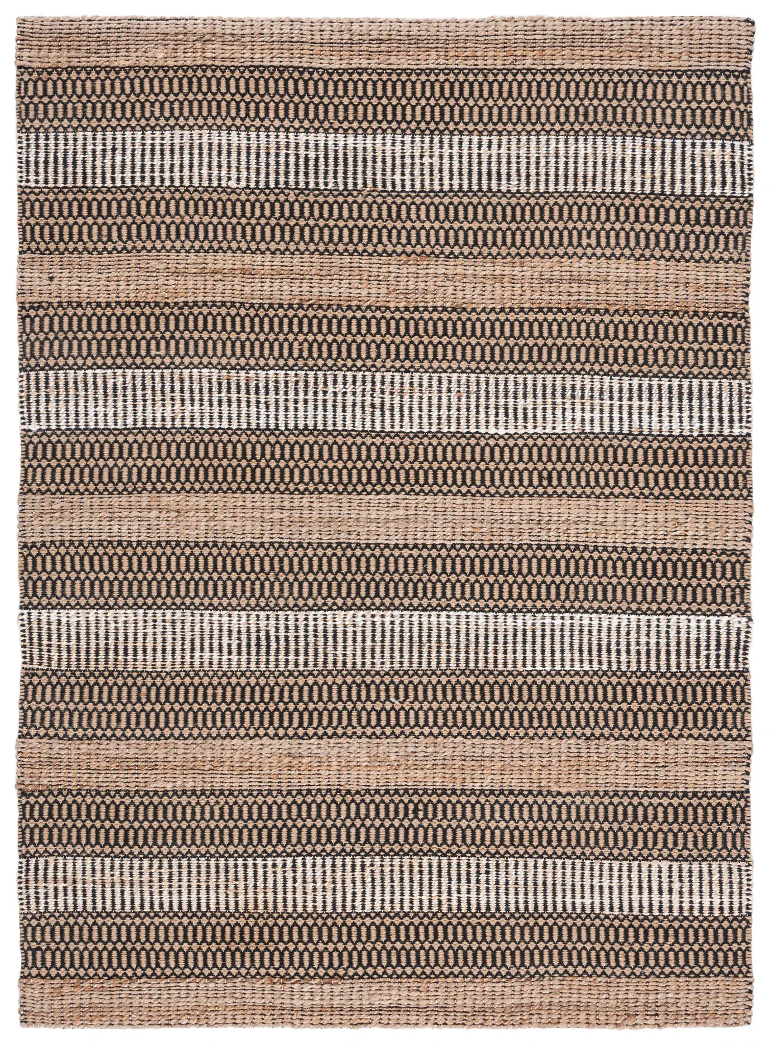 Natural Fiber Linear Stripe Flatweave Rug