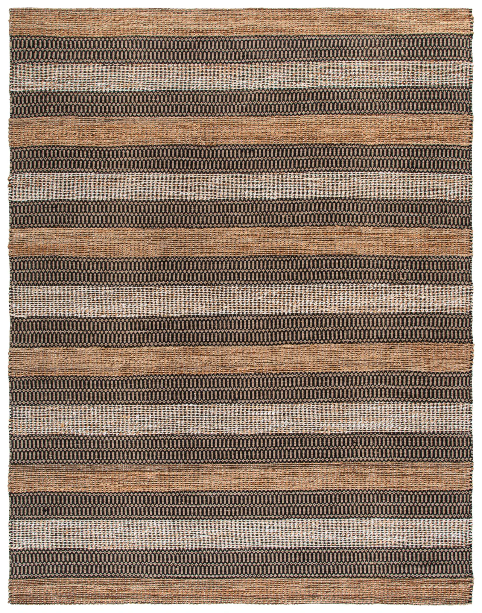 Natural Fiber Linear Stripe Flatweave Rug