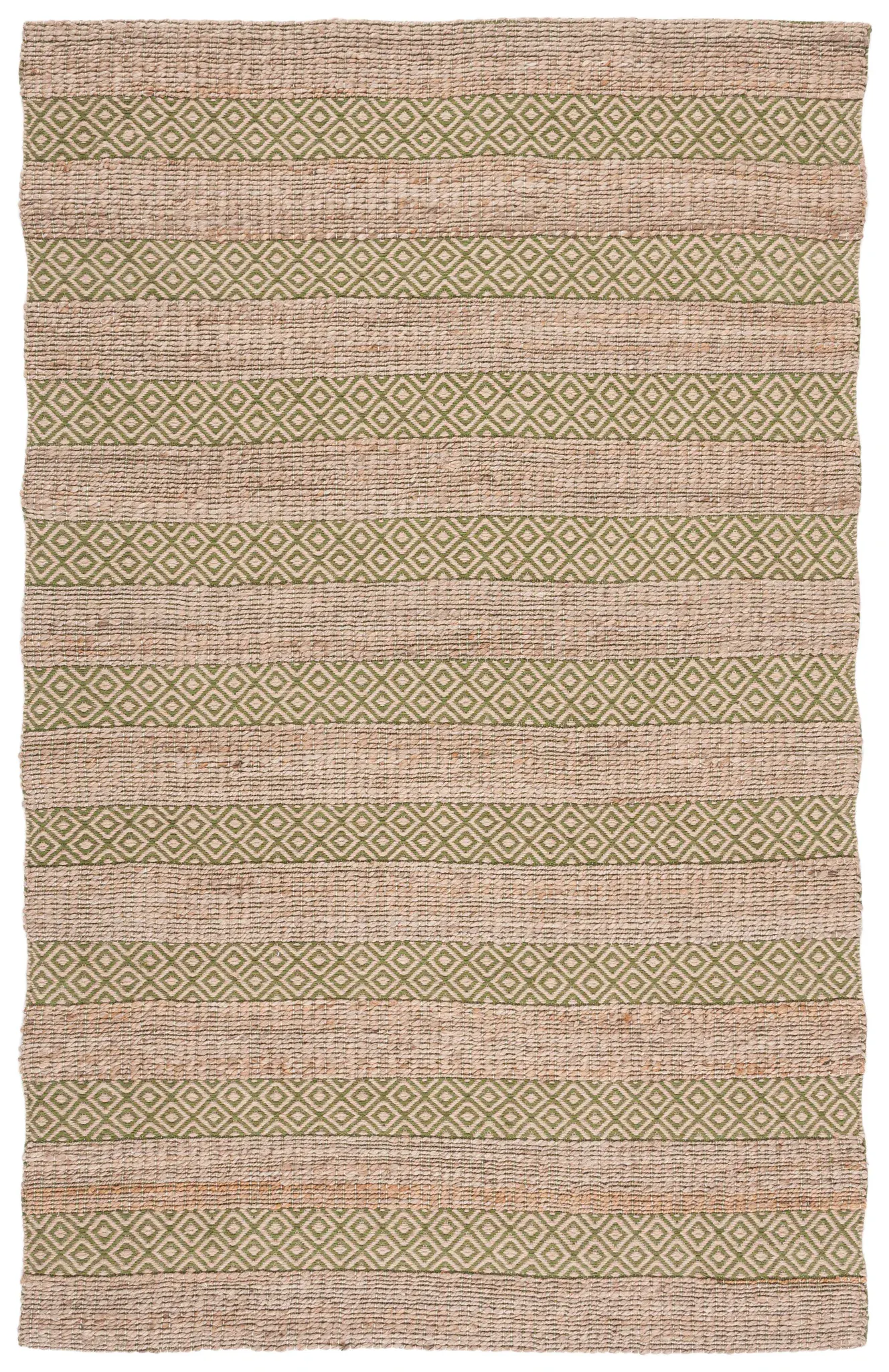 Natural Fiber Diamond Stripe Flatweave Rug
