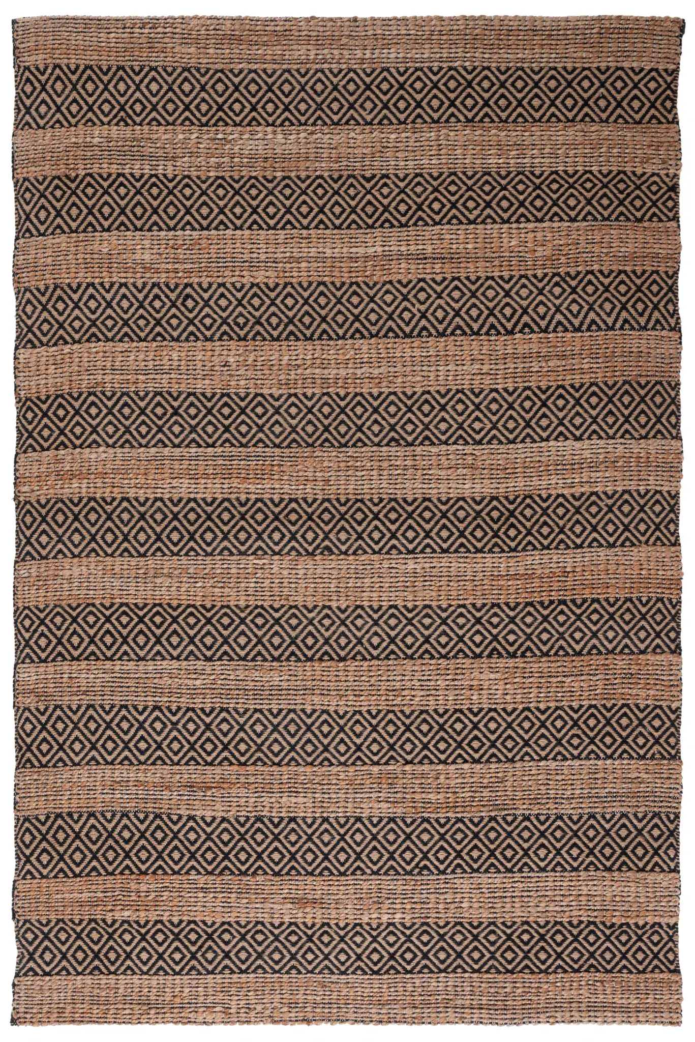 Natural Fiber Diamond Stripe Flatweave Rug