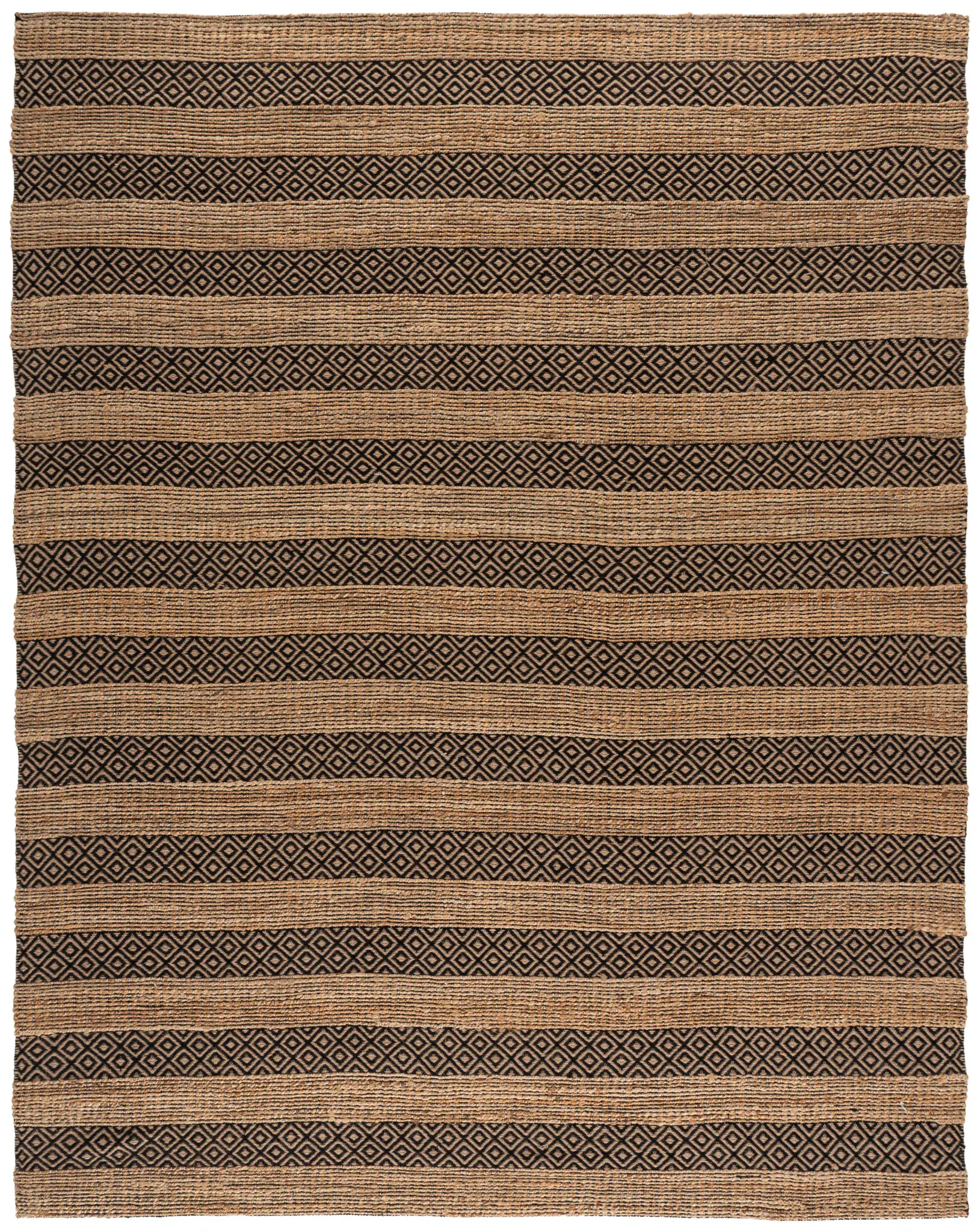 Natural Fiber Diamond Stripe Flatweave Rug