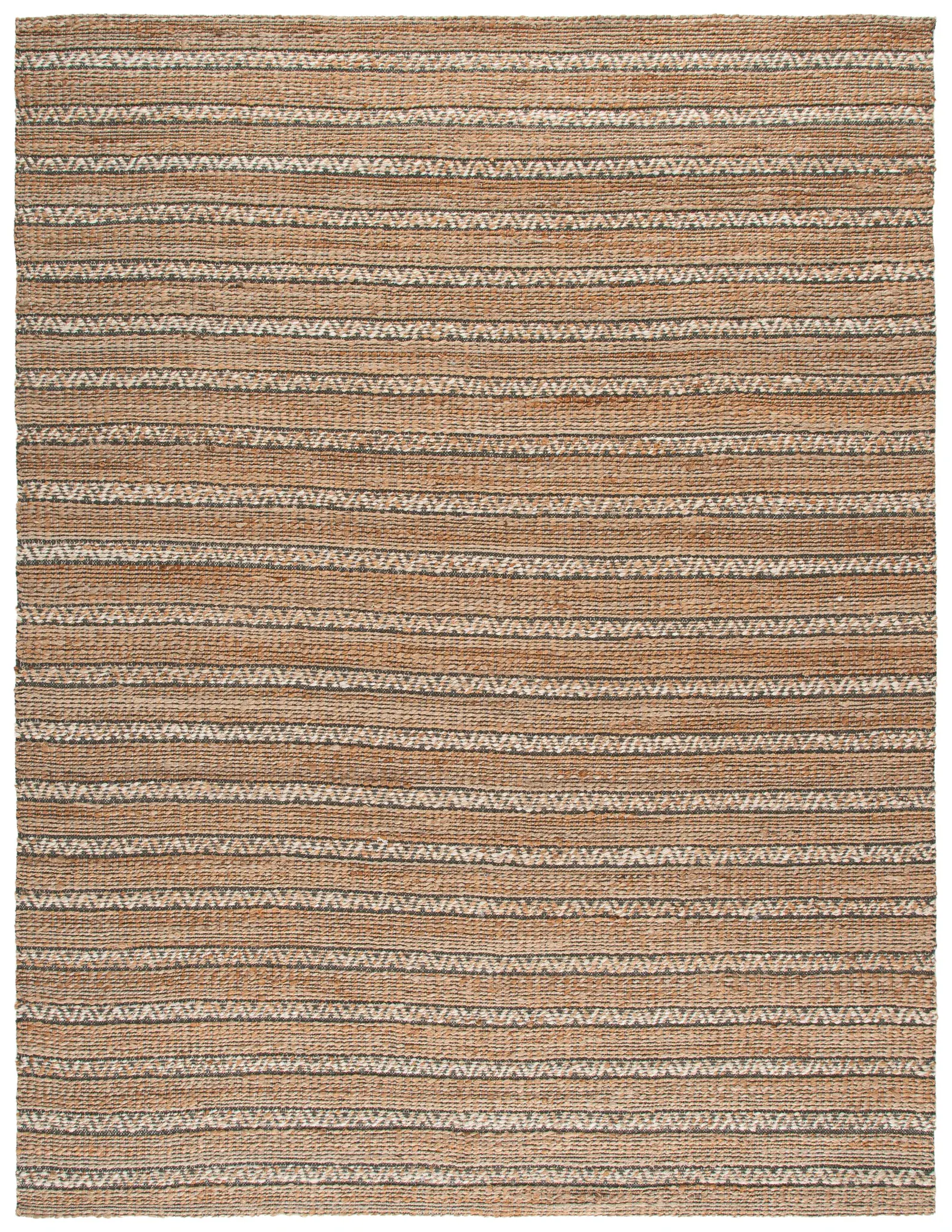Natural Fiber Chevron Banded Flatweave Rug