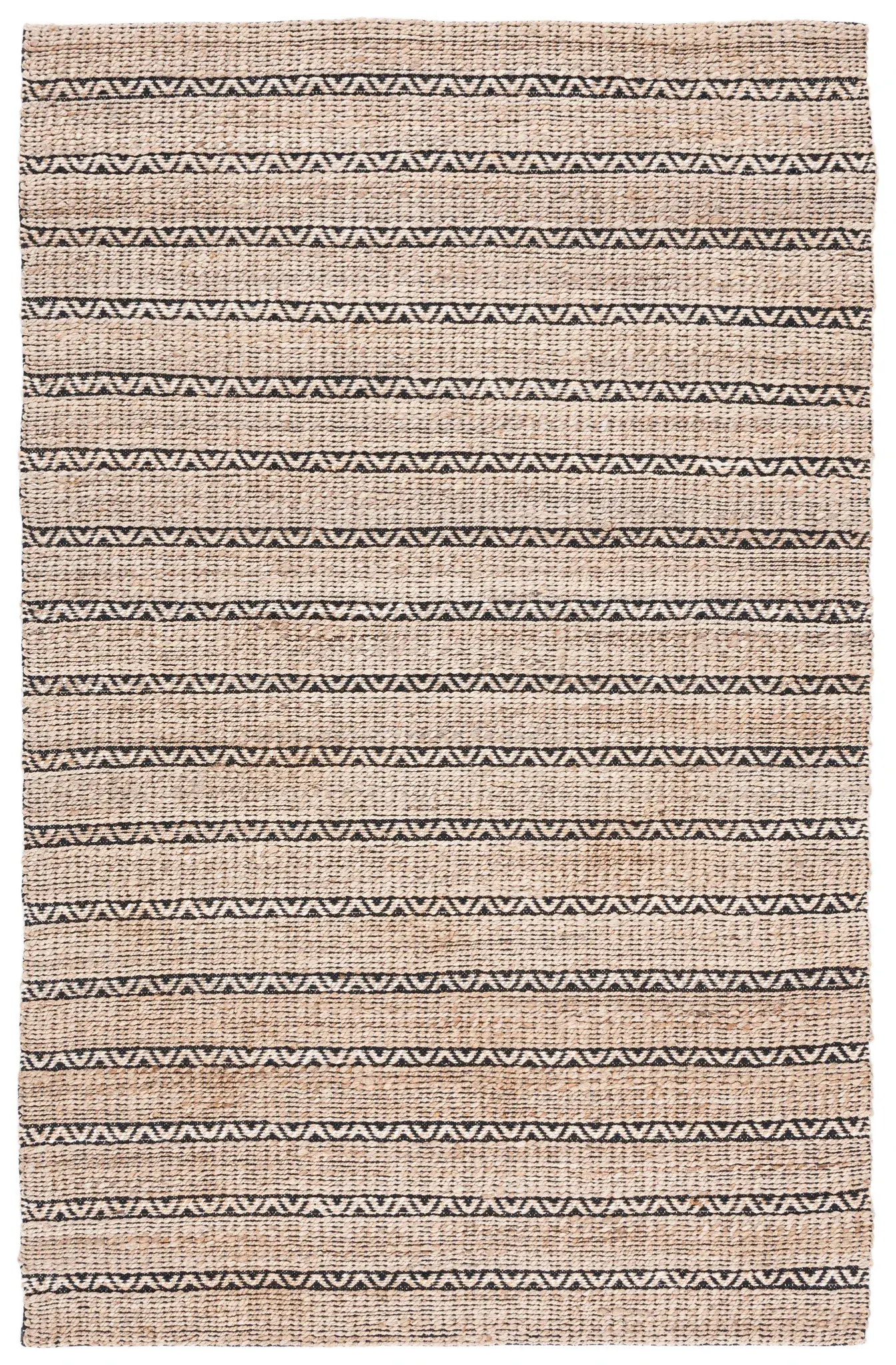 Natural Fiber Chevron Banded Flatweave Rug