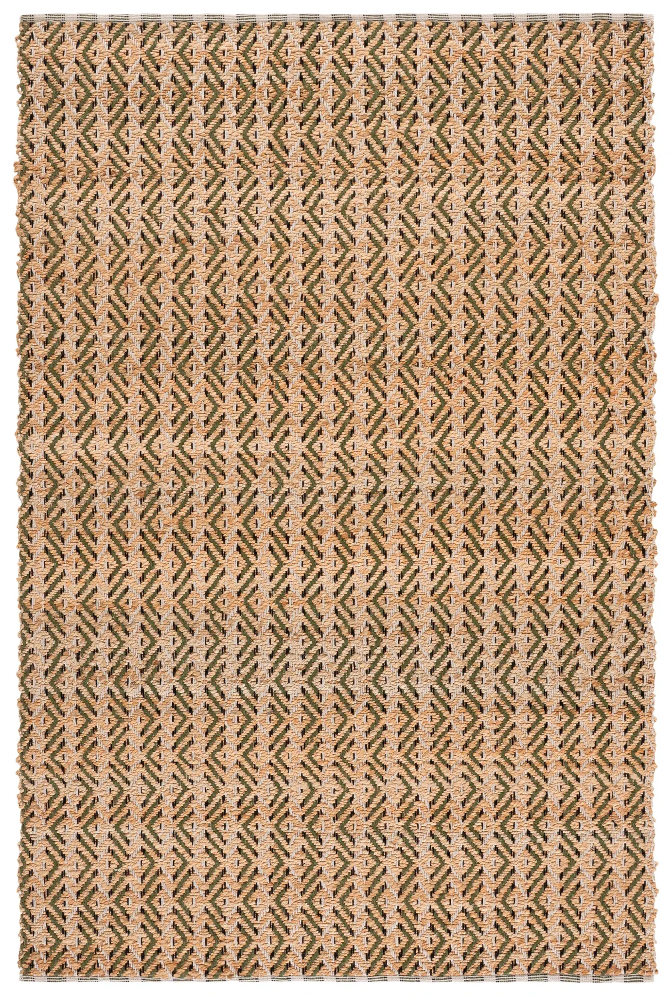 Natural Fiber Diamond Flatweave Jute Rug