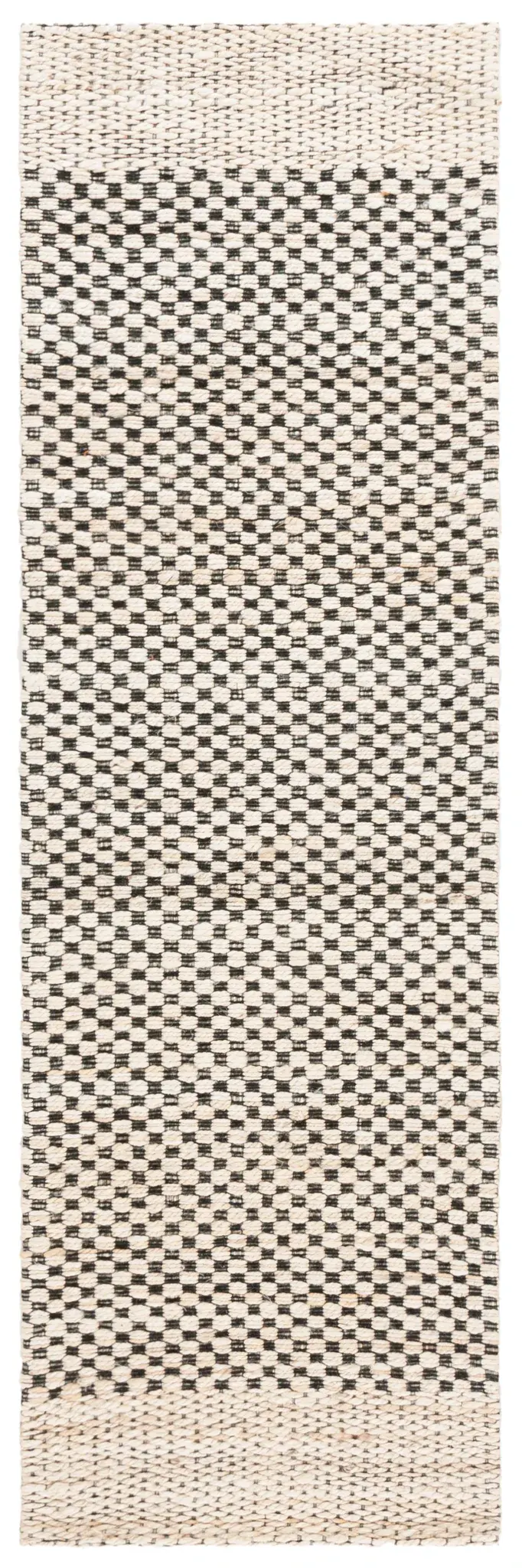 Natural Fiber Checkered Flatweave Jute Rug