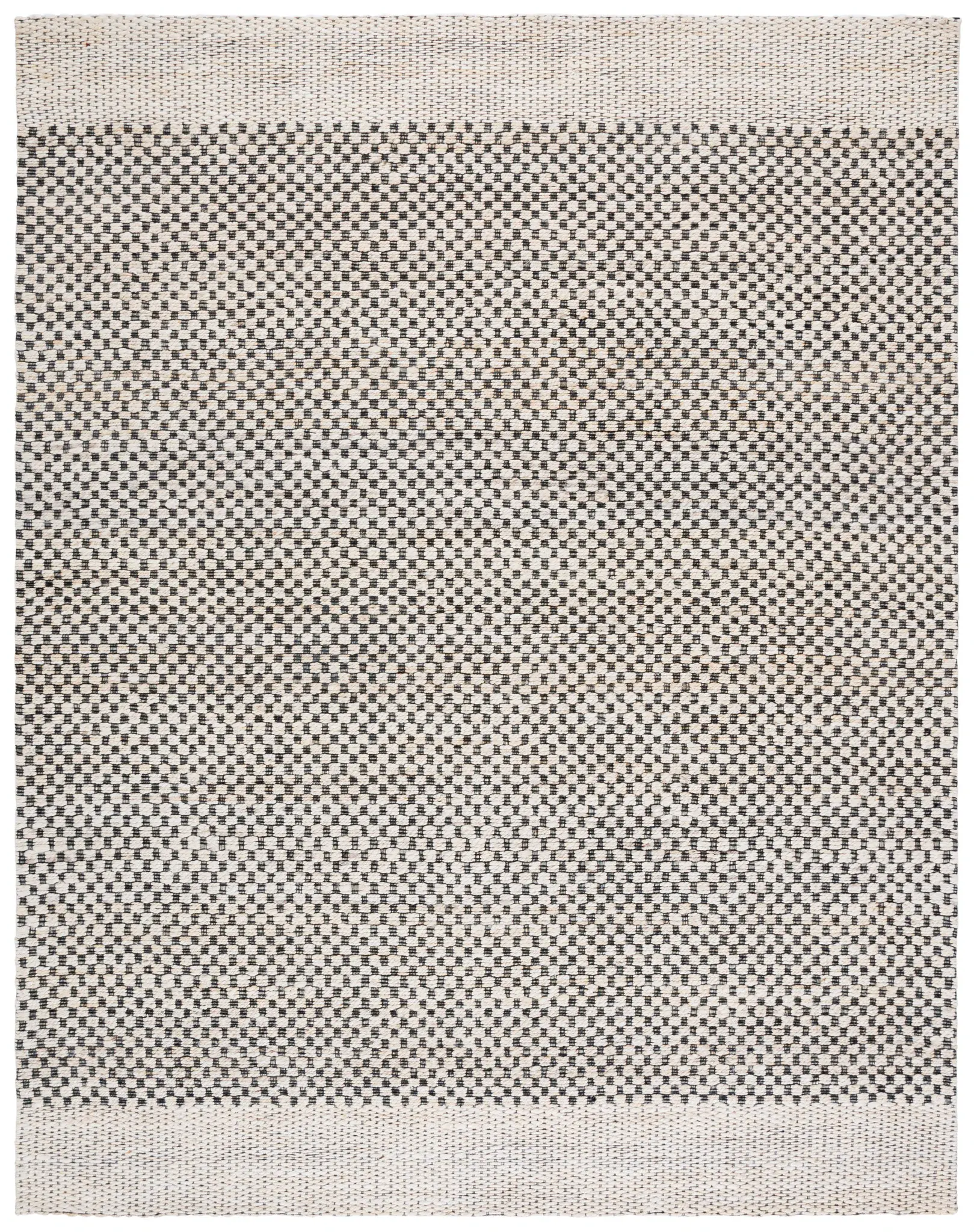 Natural Fiber Checkered Flatweave Jute Rug