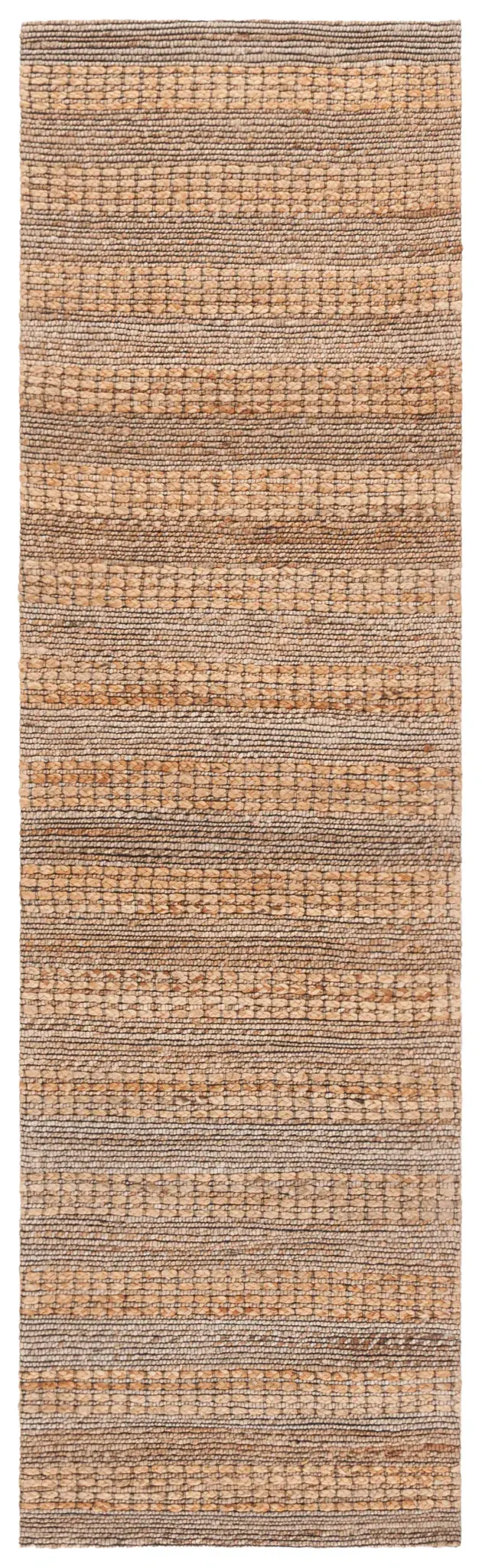 Natural Fiber Horizontal Stripe Flatweave Jute Rug