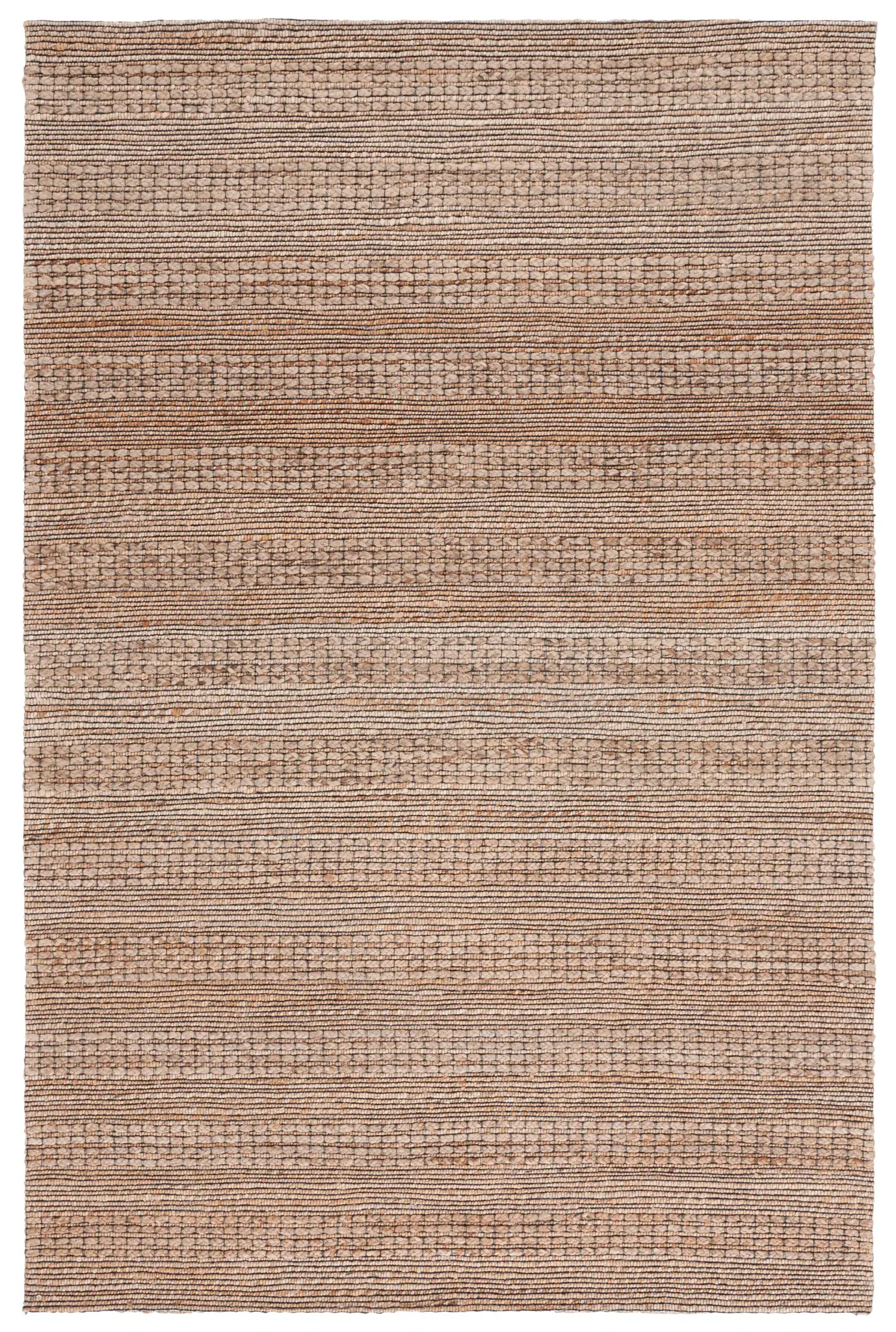 Natural Fiber Horizontal Stripe Flatweave Jute Rug